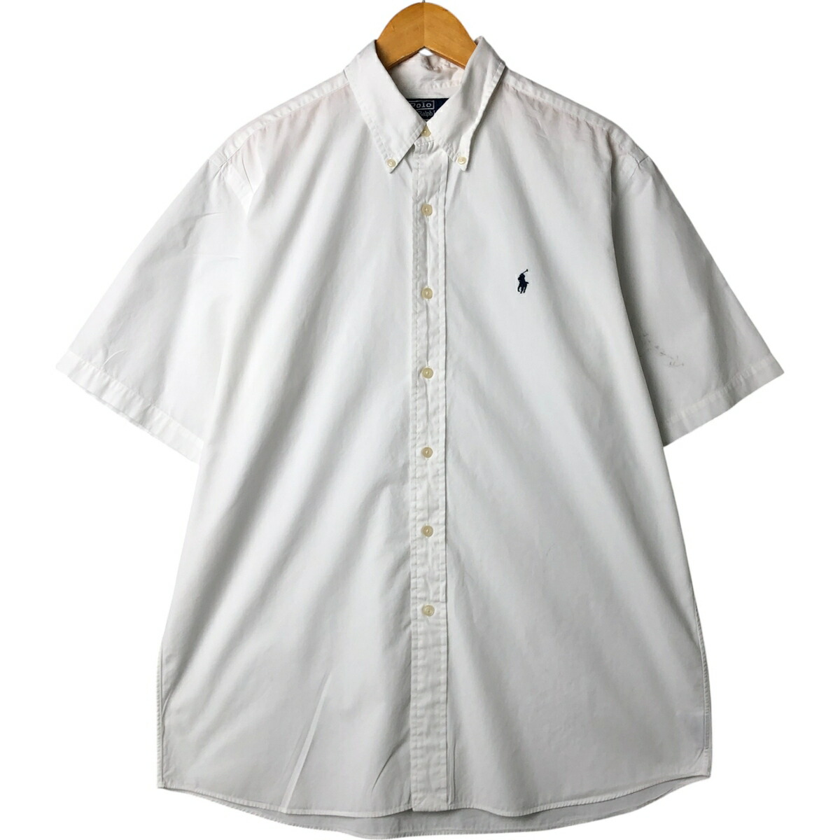 古着 ラルフローレン Ralph Lauren POLO by Ralph Lauren ELLINGTON 半袖 ボタンダウンシャツ メンズL相当 /eaa561782 【中古】 【250704】