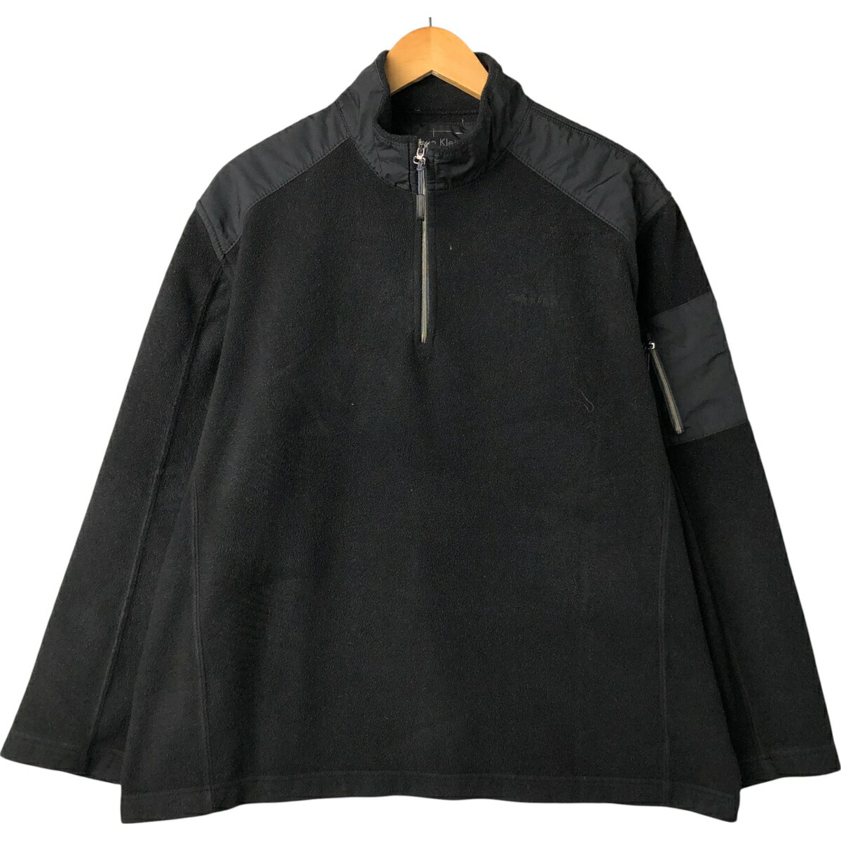 古着 カルバンクライン Calvin klein TECH FREECE ハーフジップ フリースプルオーバー メンズXL相当 /eaa561996 【中古】 【251123】 【SS2603_10】 ブラック系 春秋冬