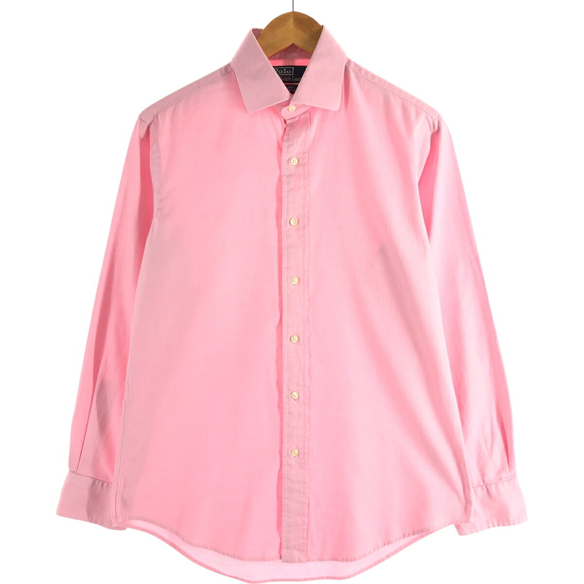 古着 ラルフローレン Ralph Lauren POLO by Ralph Lauren REGENT CUSTOM FIT ワイドカラー ヘリンボーン 長袖 コットンシャツ メンズM相当 /eaa562048 【中古】 【250628】 【Elulu/エルル】 【SS2603_10】