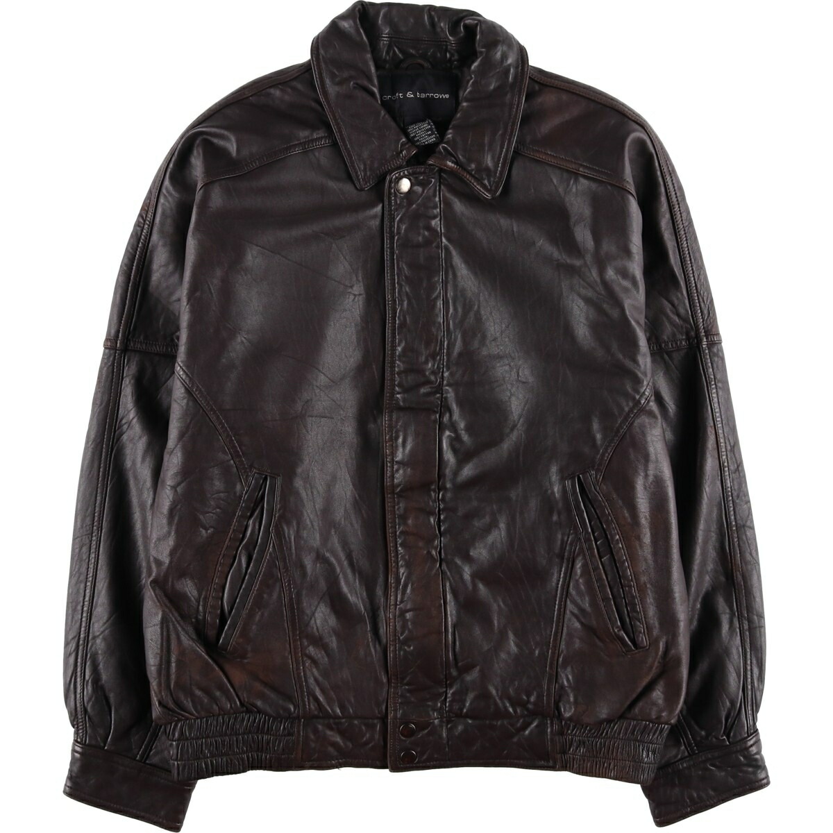 90s croft&barrow レザージャケット 中古・古着通販】CROFT&BARROW (クロフトアンドバロー) レザー