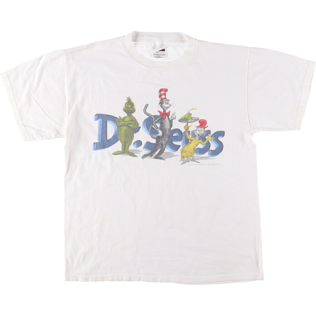 古着 90'S タルテックス TULTEX THE CAT IN THE HAT ハットしてキャット キャラクタープリントTシャツ メンズL相当 ヴィンテージ /eaa562874 【中古】 【250701】