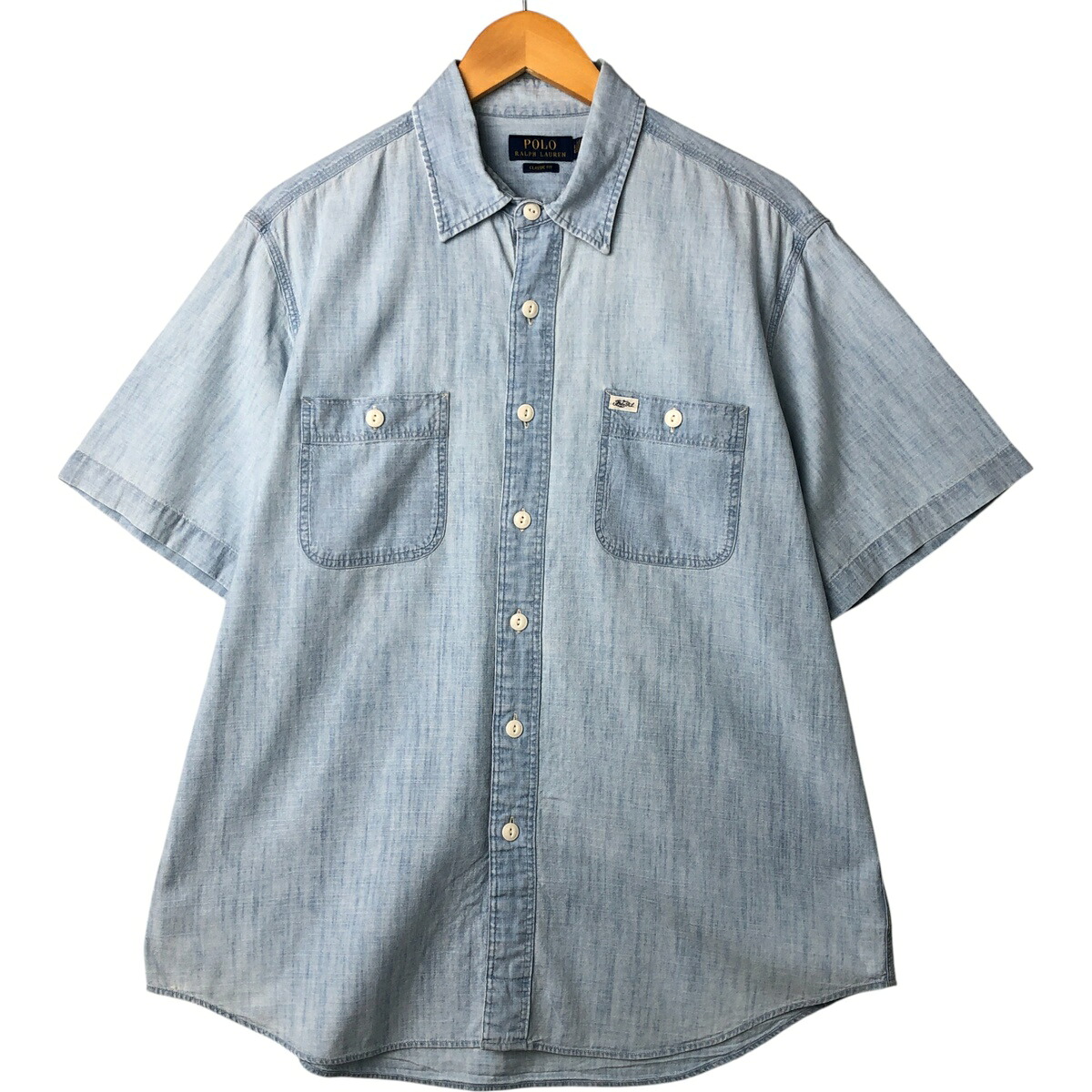 古着 ラルフローレン Ralph Lauren POLO RALPH LAUREN CLASSIC FIT 半袖 シャンブレーシャツ メンズL相当 /eaa562969 【中古】 【250629】 【SS2603_10】