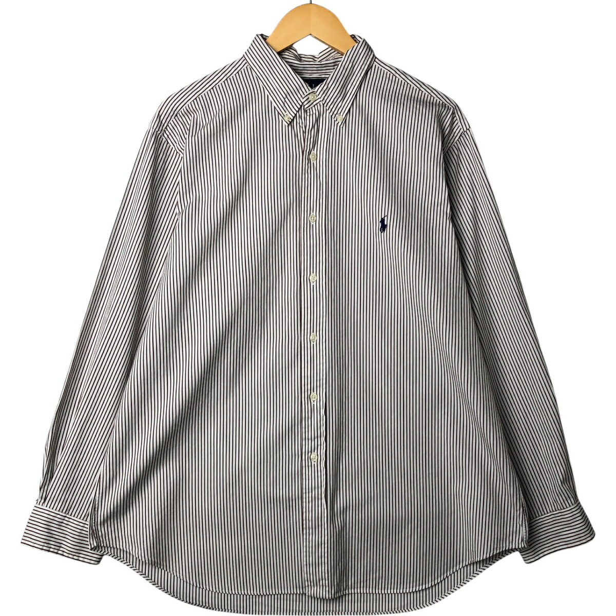 古着 ラルフローレン Ralph Lauren CLASSIC FIT クラシックフィット 長袖 ボタンダウンストライプシャツ メンズXL相当 /eaa563150 【中古】 【250710】 【SS2603_10】