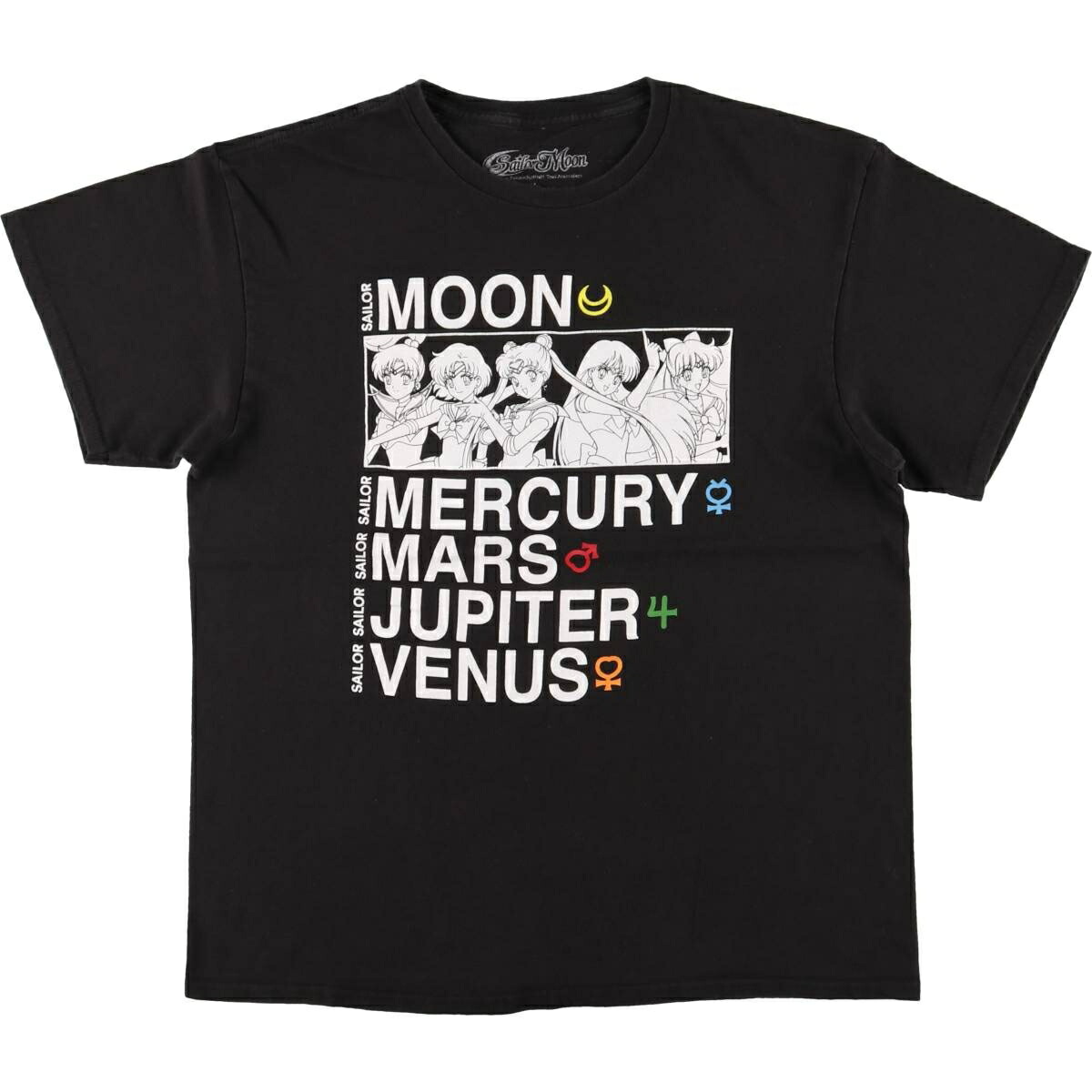 美少女戦士セーラームーン Tシャツ Lサイズ 漫画 アニメ 映画 ゲーム 声優 セーラームーン Tシャツ Lサイズ ブラック 90s USA製 WILD OATS