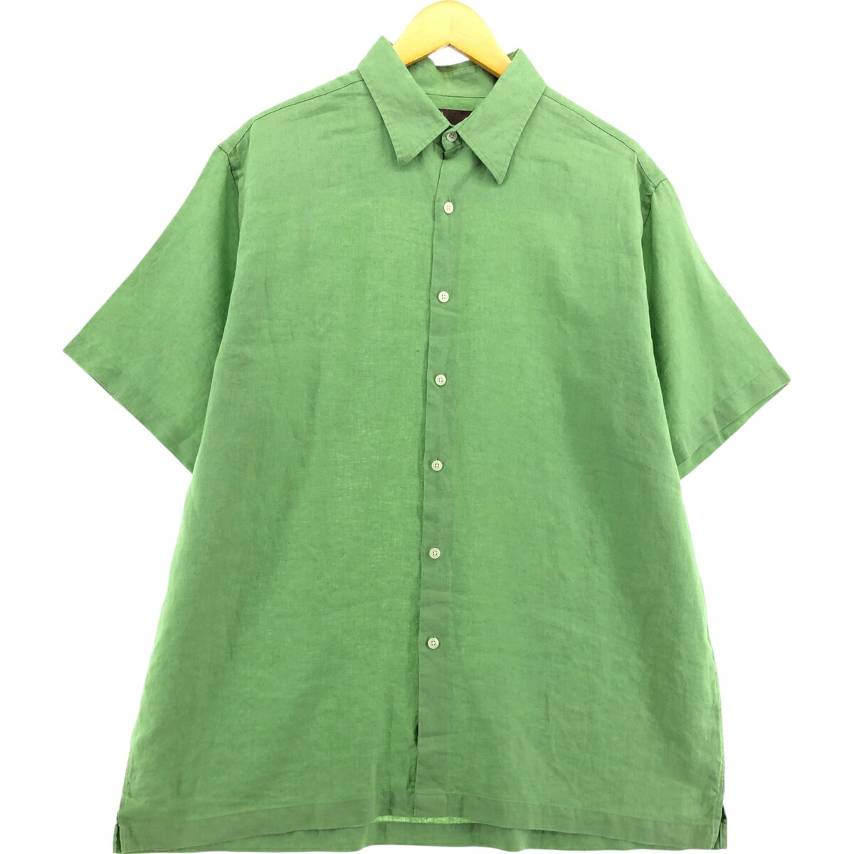 古着 ペリーエリス PERRY ELLIS 半袖 リネンシャツ ボックスシャツ メンズXL相当 /eaa563507 【中古】 【250705】