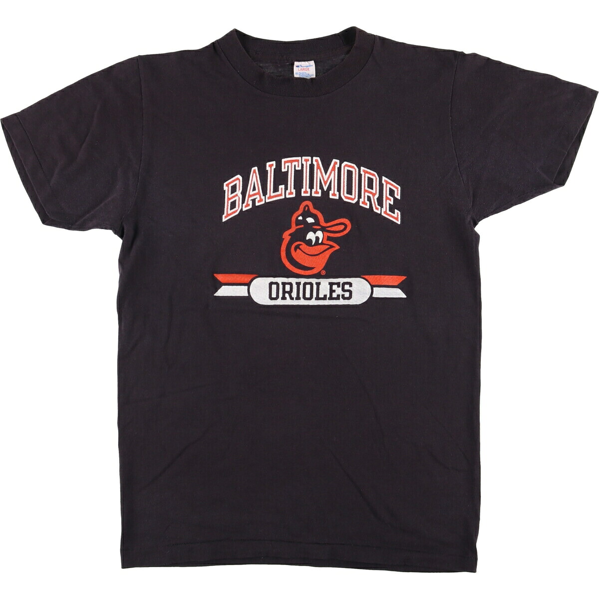 古着 80'S チャンピオン Champion トリコタグMLB BALTIMORE ORIOLES ボルチモアオリオールズ 3連プリント ロゴTシャツ USA製 メンズL相当 ヴィンテージ /eaa564276 【中古】 【250801】 【SS2603_10】