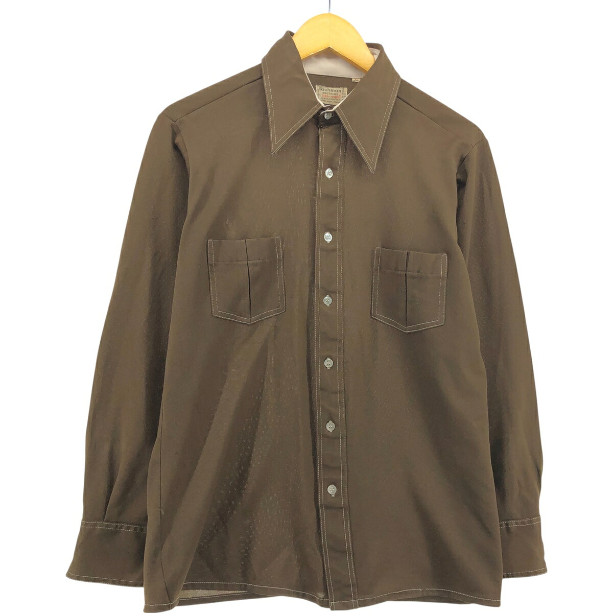 古着 70~80'S リッチマンブラザーズ Richman BROTHERS 長袖 ポリシャツ ボックスシャツ メンズL相当 ヴィンテージ /eaa564491 【中古】 【250714】 【SS2603_30】 8,279円