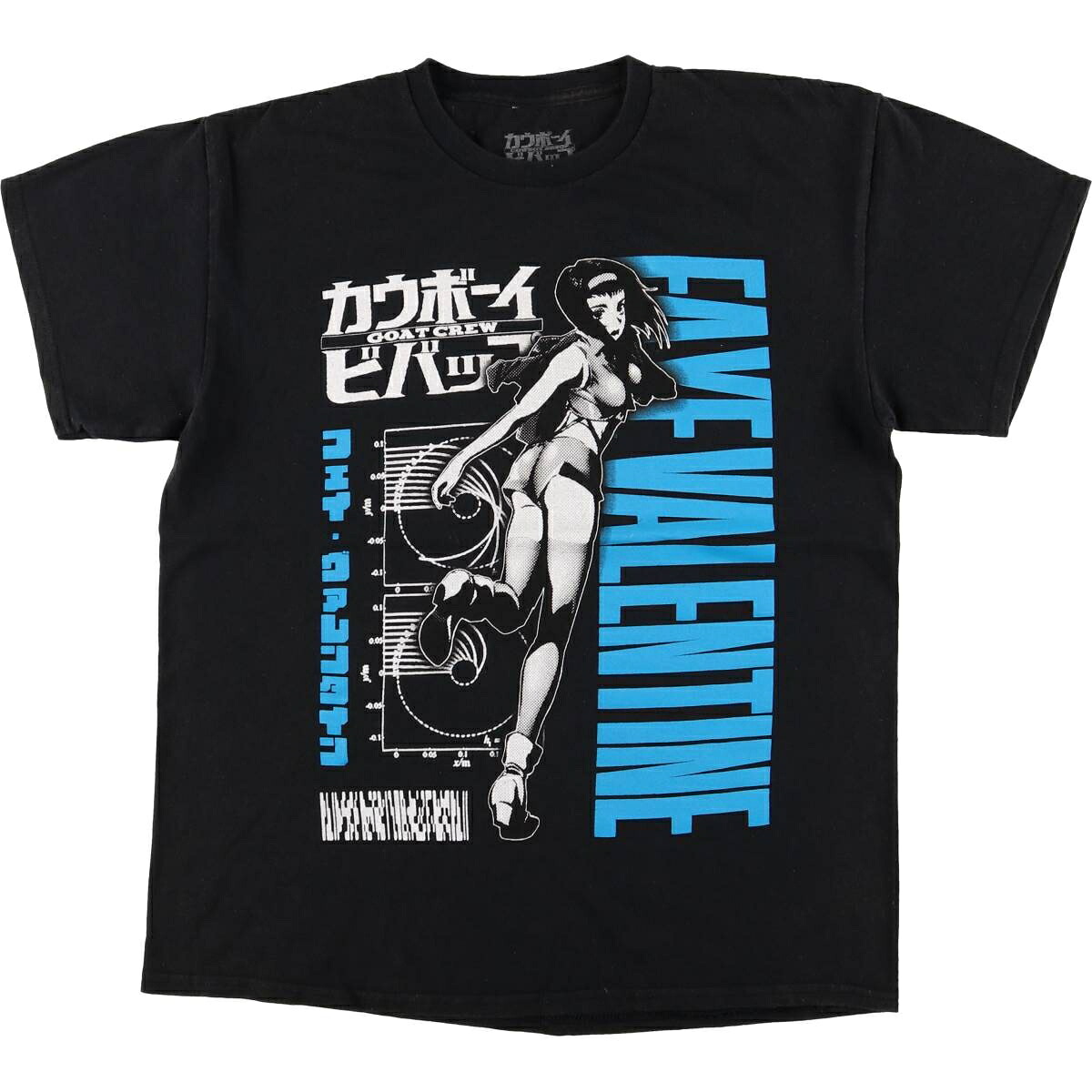 古着 GOAT CREW COWBOY BEEBOP カウボーイビバップ フェイヴァレンタイン アニメ キャラクタープリントTシャツ メンズM相当 /eaa564809 【中古】 【250705】