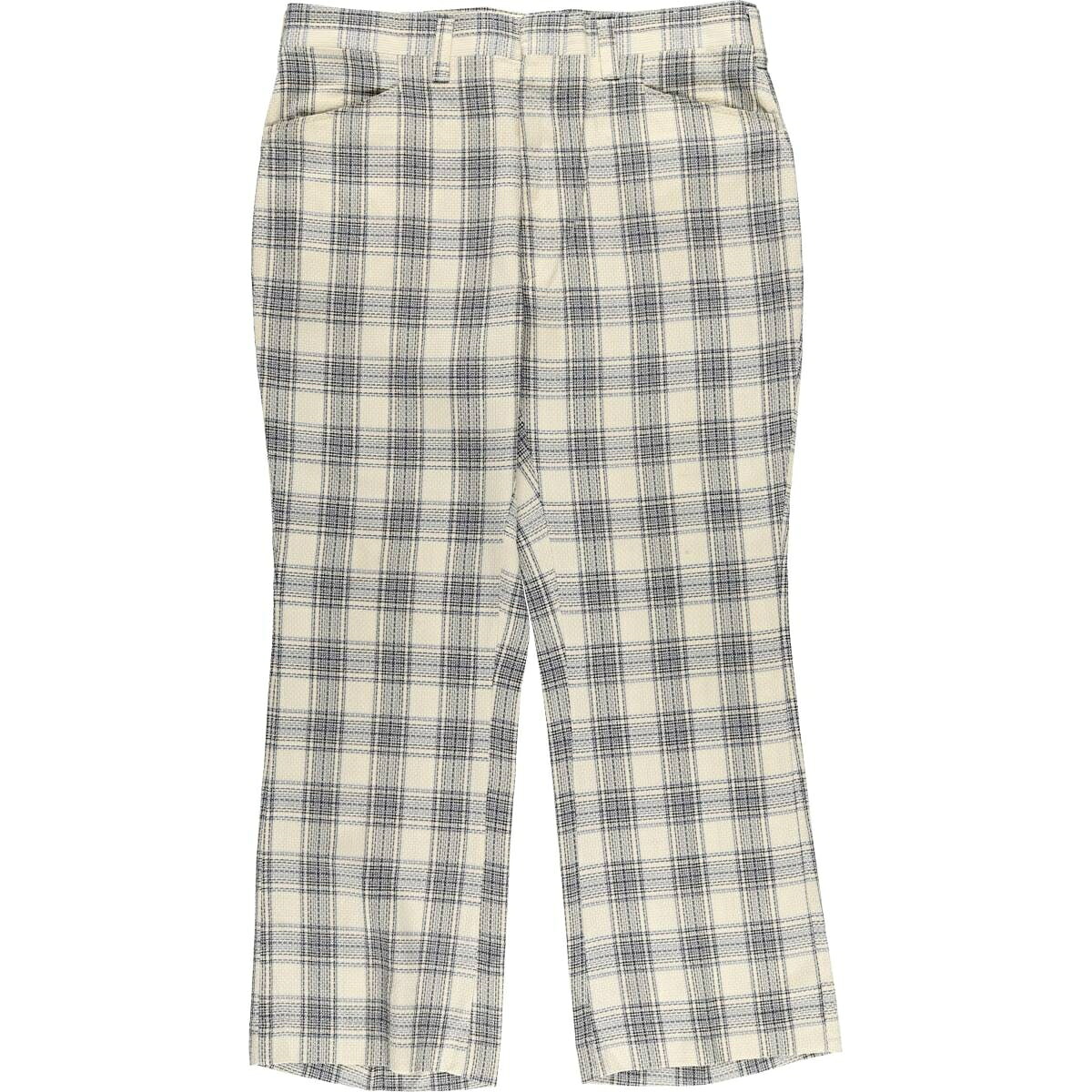 古着 80'S~ ハガー HAGGAR Slacks チェック柄 フレアパンツ メンズw37相当 ヴィンテージ /eaa565191 【中古】 【250724】 【SS2606_30｜古着屋JAM