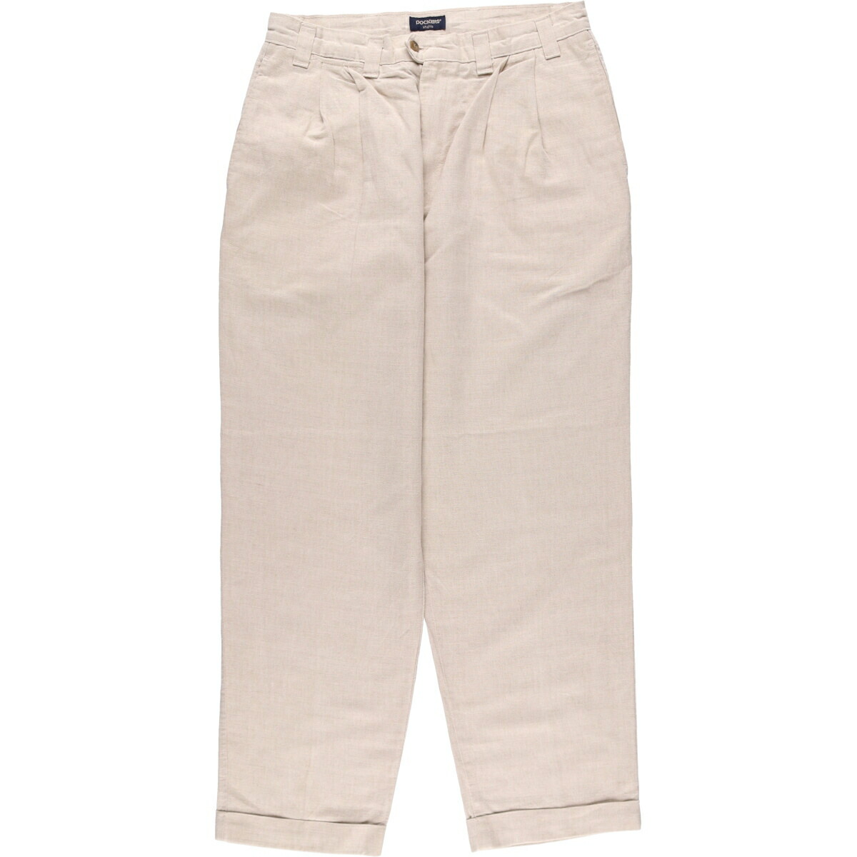 楽天市場】00s DOCKERS 2タック リネン コットン スラックス パンツ 36