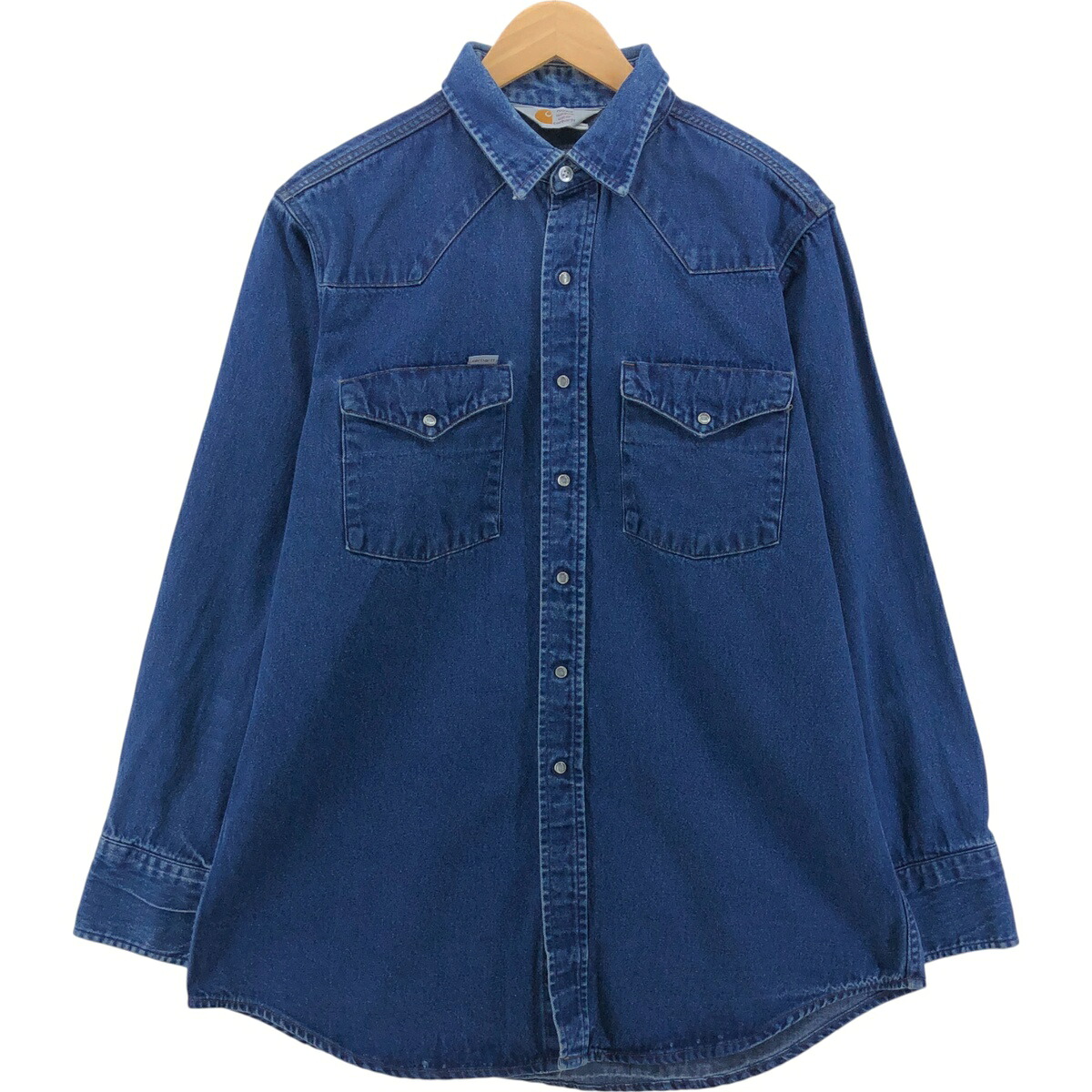 古着 90'S カーハート Carhartt 長袖 デニム ウエスタンシャツ メンズXL相当 /eaa565352 【中古】 【250712】 【SS2603_10】