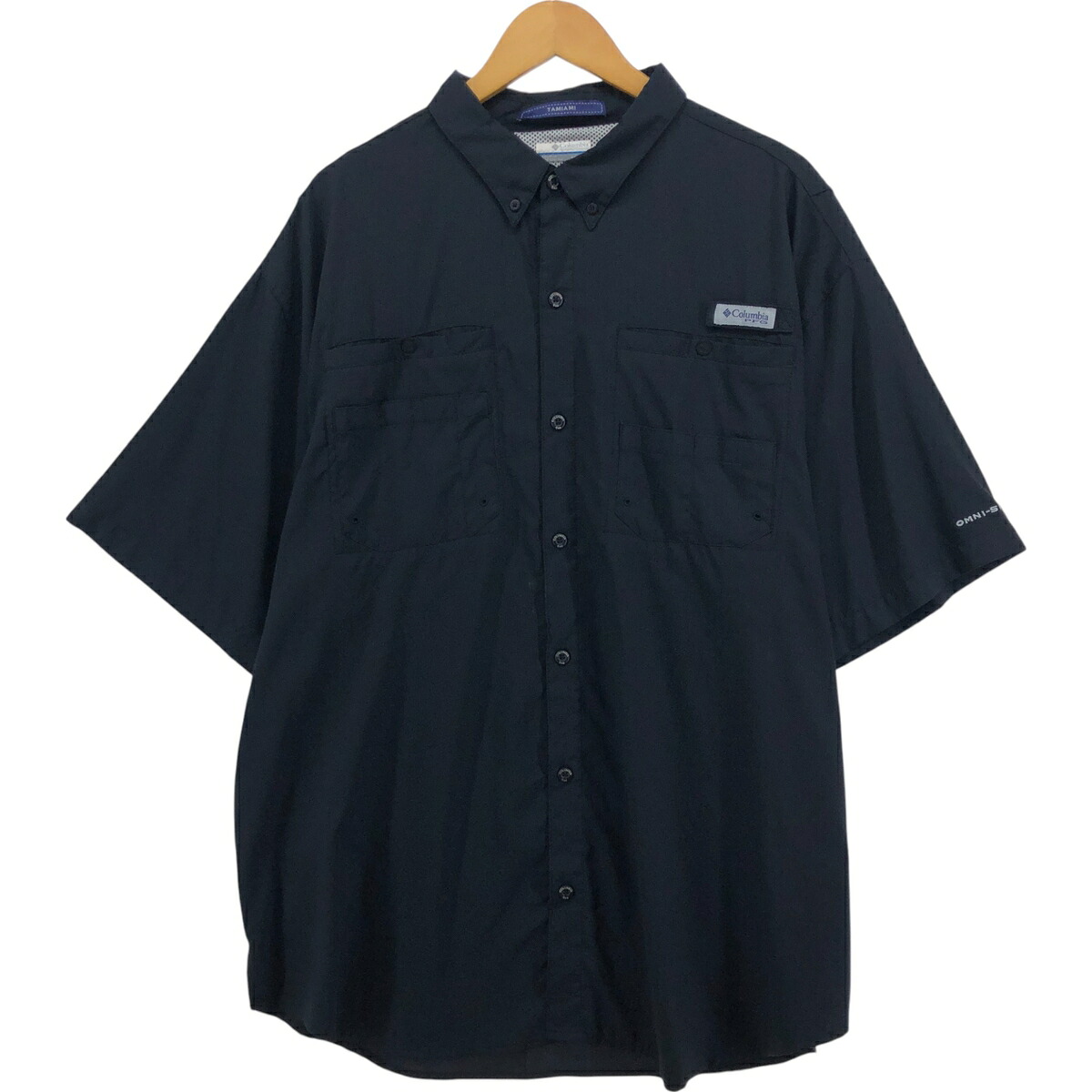 古着 コロンビア Columbia PFG TAMIAMI OMNI-SHADE ボタンダウン 半袖 フィッシングシャツ メンズXXL相当 /eaa566060 【中古】 【250716】