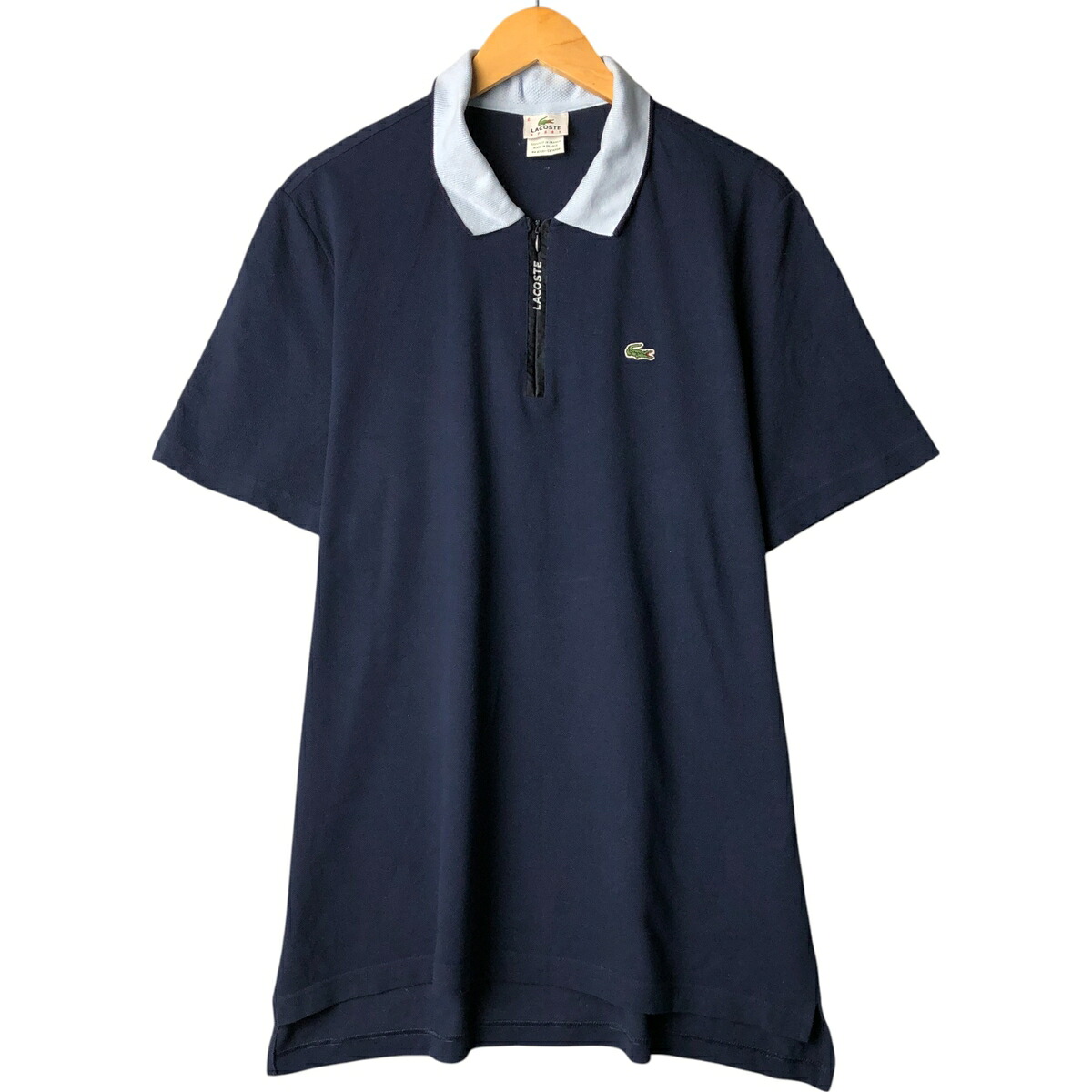 古着 ラコステ LACOSTE SPORT 襟付き ハーフジップ 半袖 ポロシャツ フランス製 6 メンズXL相当 /eaa566778 【中古】 【250718】