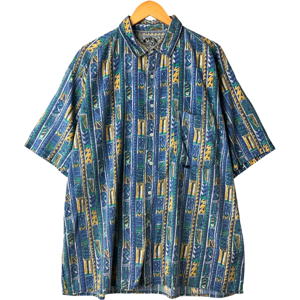 古着 80~90'S リーバイス Levi's 総柄 半袖 コットンシャツ ボックスシャツ メンズXL相当 ヴィンテージ /eaa567288 【中古】 【250719】