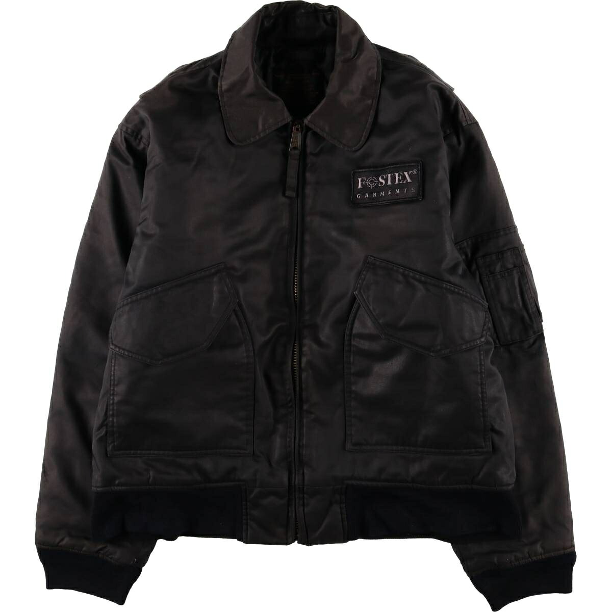 古着 民間品 FOSTEX CWU-45/Pタイプ 中綿入り ミリタリー フライトジャケット メンズL相当 /eaa567367 【中古】 【251212】 【SS2603_10】 ブラック系 春秋冬