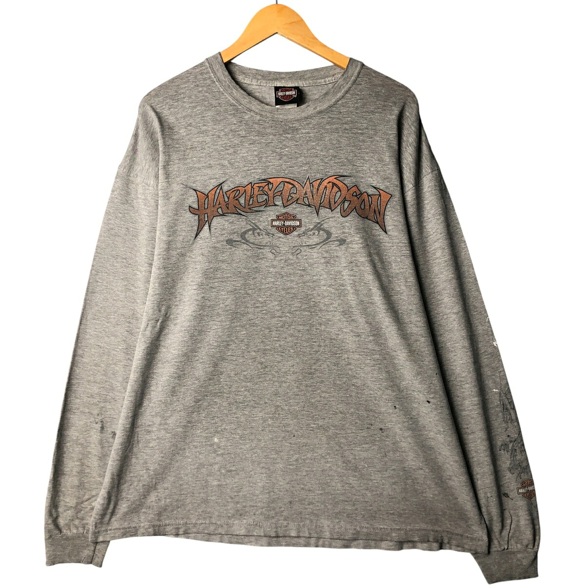 古着 00'S ハーレーダビッドソン Harley-Davidson 龍柄 ドラゴン柄 ロングTシャツ ロンT USA製 メンズXL相当 /eaa568766 【中古】 【250719】 【SS2603_30】