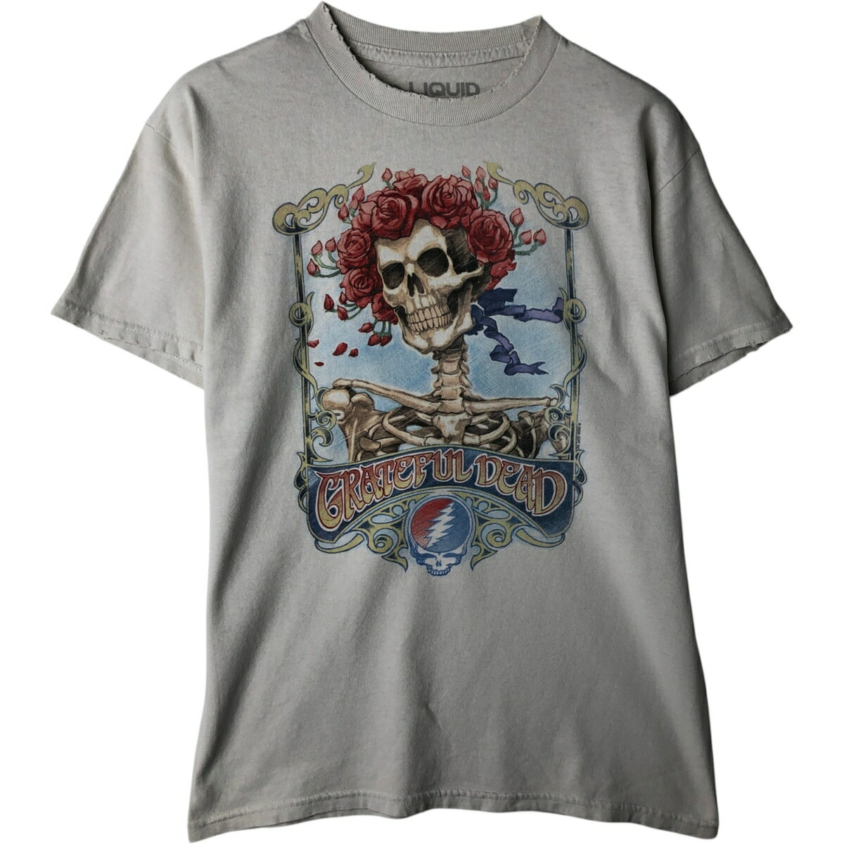 古着 00'S リキッドブルー LIQUID BLUE GRATEFUL DEAD グレイトフルデッド ドクロ柄 スカル柄 花柄 バンドTシャツ バンT メンズM相当 /eaa569653 【中古】 【260404】