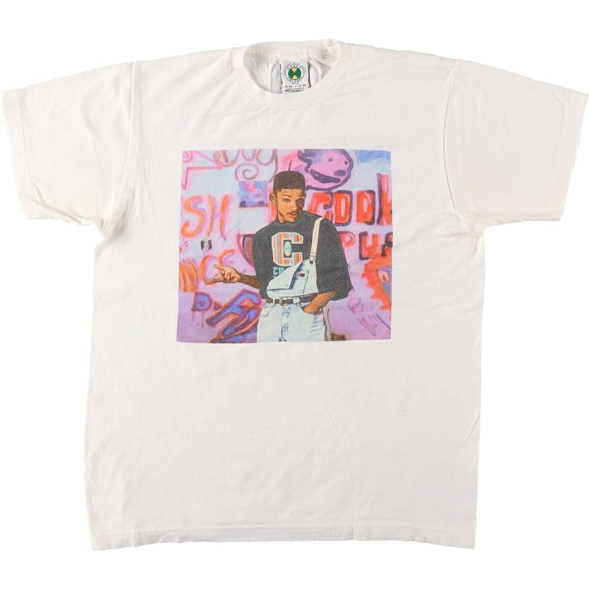 古着 Cross Colours Will Smith ウィル スミス ラップTシャツ ラップT メンズM相当 /eaa569742 【中古】 【260401】 ホワイト系 春夏秋