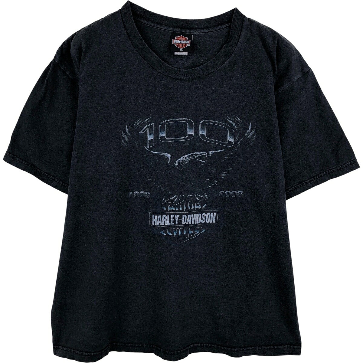 古着 ハーレーダビッドソン Harley-Davidson 鷲柄 イーグル柄 モーターサイクル バイクTシャツ USA製 メンズXL相当 /eaa570428 【中古】 【260221】 ブラック系 春夏秋