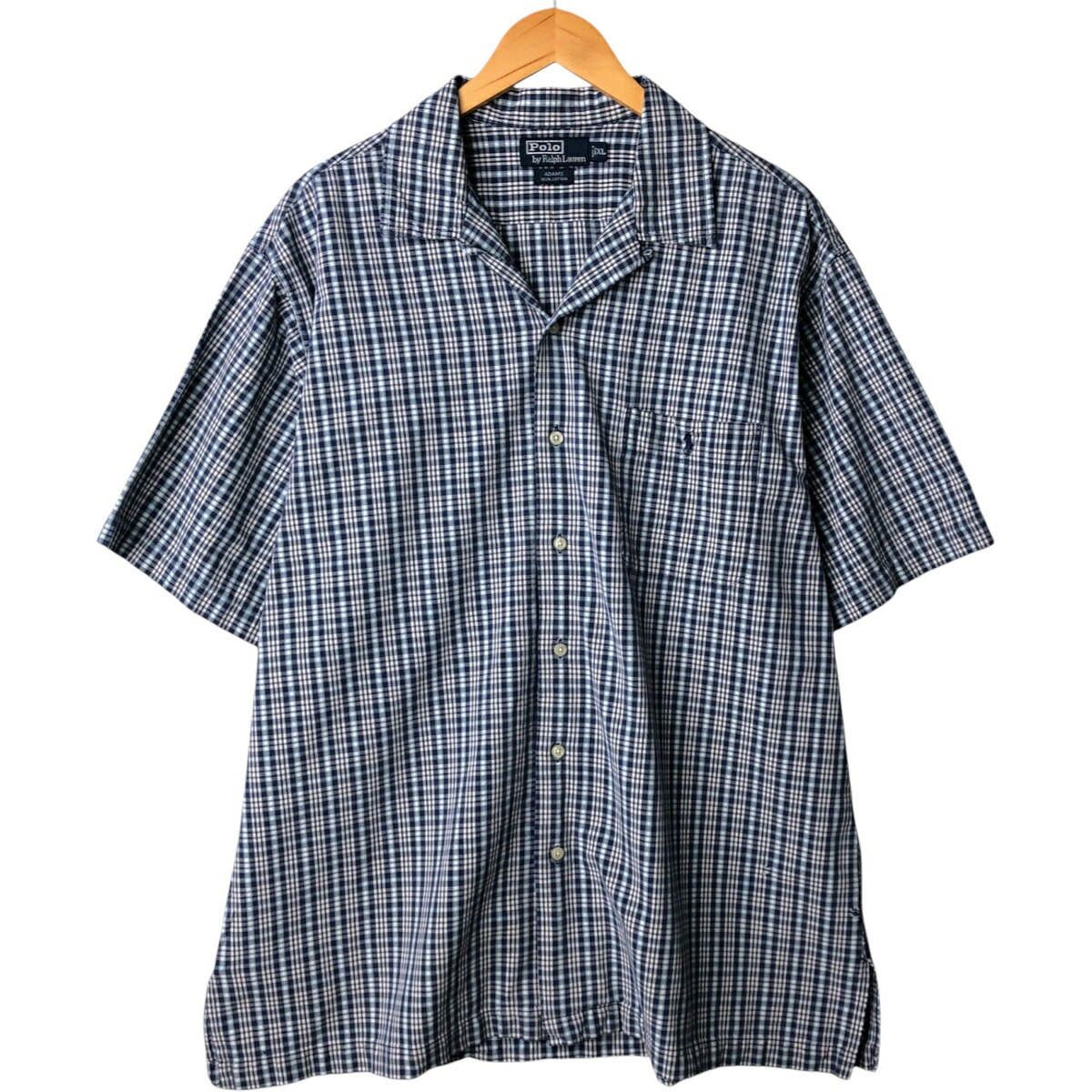 古着 ラルフローレン Ralph Lauren POLO by Ralph Lauren チェック柄 半袖 オープンカラー コットンシャツ メンズXL相当 ボックスシャツ /eaa570811 【中古】 【250727】