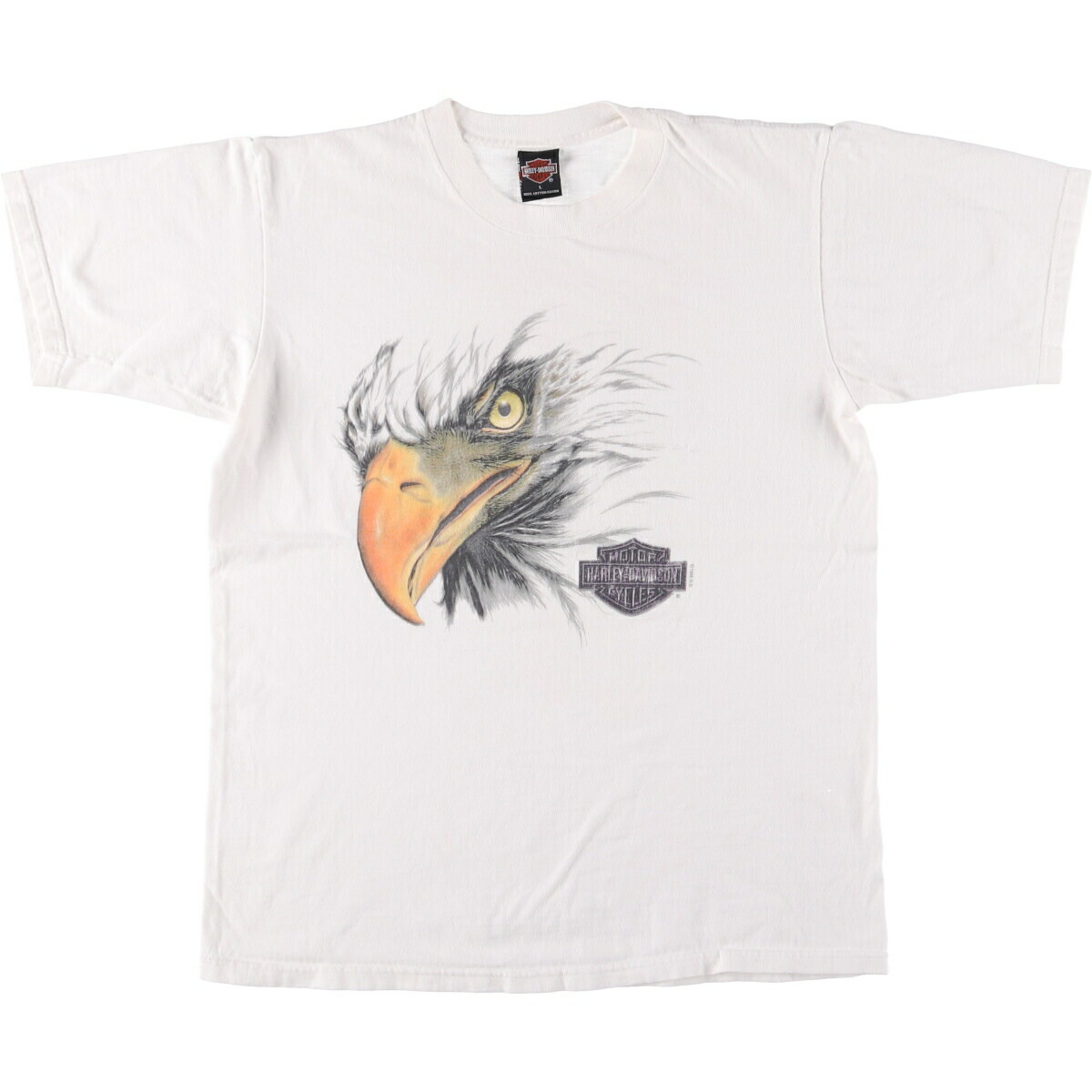 古着 90'S ハーレーダビッドソン Harley-Davidson 鷲柄 イーグル柄 モーターサイクル バイクTシャツ USA製 メンズL相当 ヴィンテージ /eaa570987 【中古】 【250807】