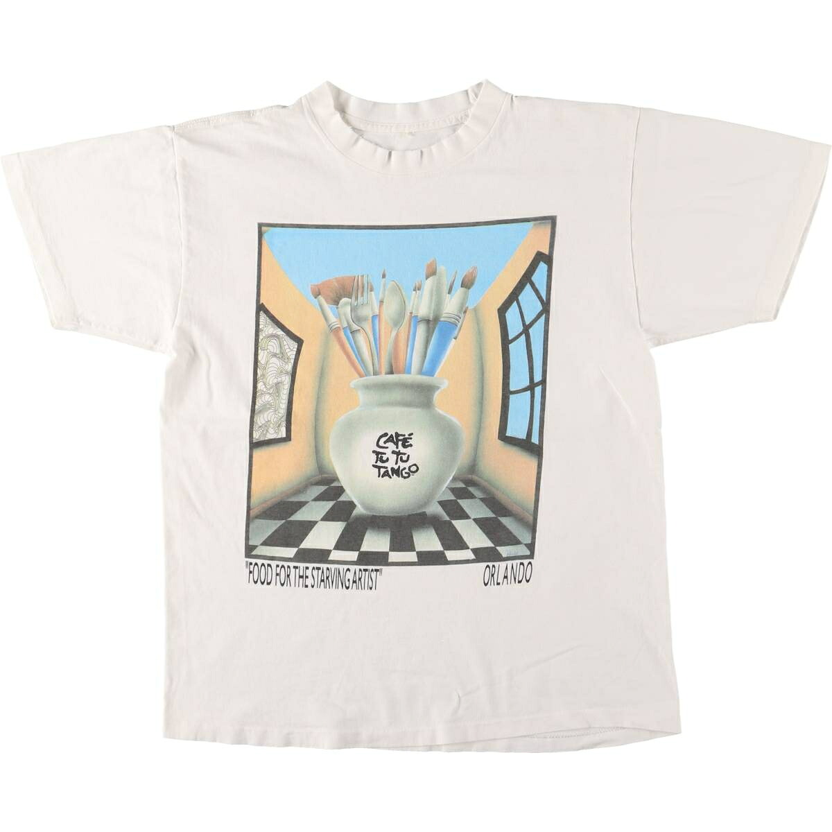古着 ~90'S CAFE TU TU TANGO アドバタイジングTシャツ メンズM相当 ヴィンテージ /eaa571183 【中古】 【250810】 【SS2606_10】｜古着屋JAM