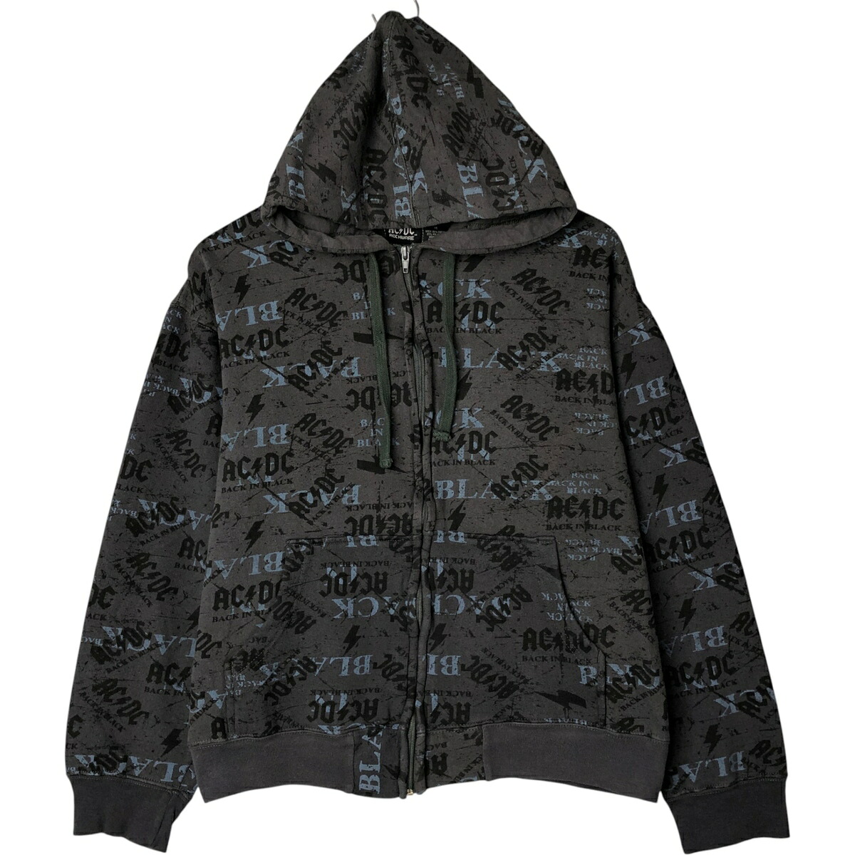 古着 AC/DC エーシーディーシー 総柄 バンド スウェットフルジップパーカー メンズM相当 /eaa571683 【中古】 【250831】 【ss2601_10】