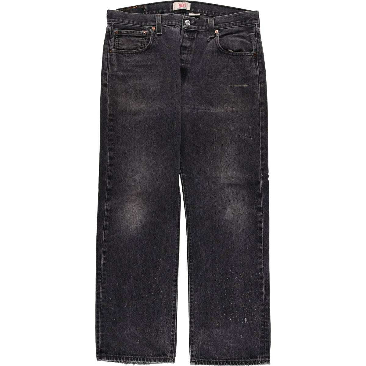 古着 リーバイス Levi's リーバイス501 STRAIGHT LEG BUTTON-FLY ブラックデニム ストレートデニムパンツ メンズw36相当 /eaa571945 【中古】 【250811】 【SS2603_10】
