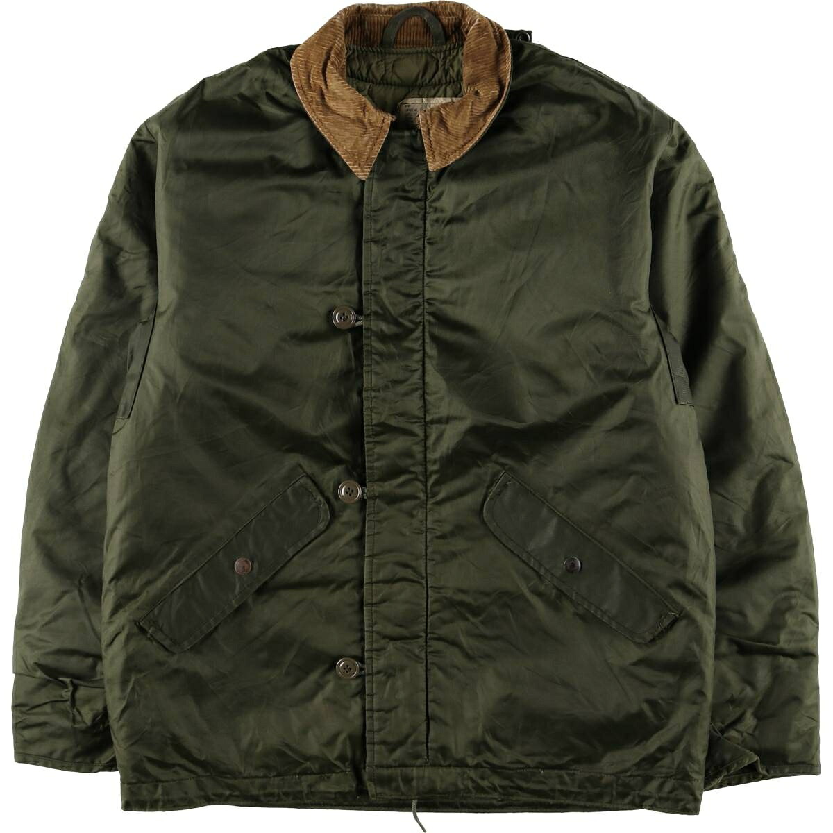 古着 80'S 米軍実品 U.S.NAVY ミリタリー デッキジャケット USA製 SMALL メンズS相当 ヴィンテージ /eaa572505 【中古】 【251108】 【DL2511-NVY】 【SS2603_10】