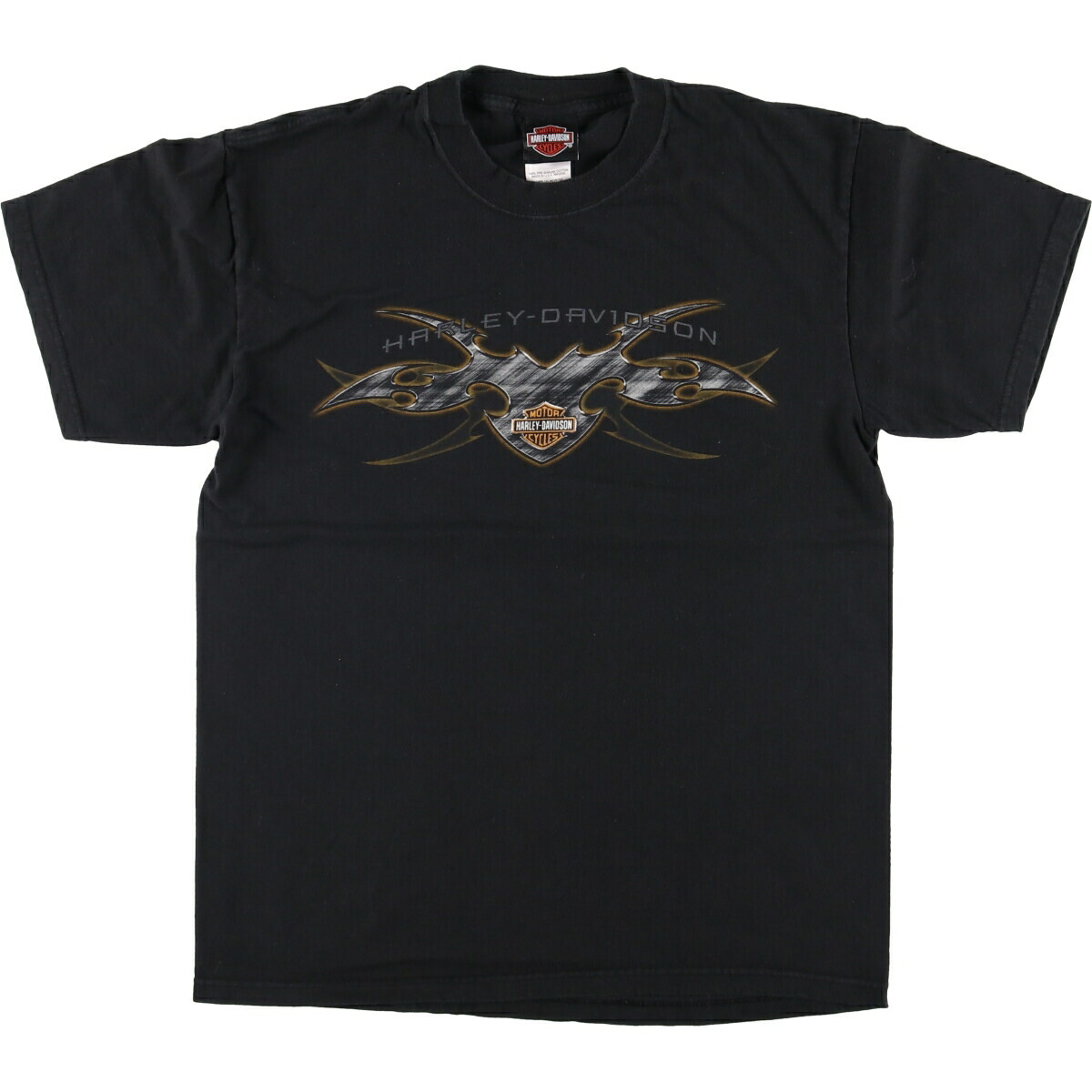 古着 00'S ハーレーダビッドソン Harley-Davidson トライバル モーターサイクル バイクTシャツ USA製 メンズM相当 /eaa572895 【中古】 【250809】