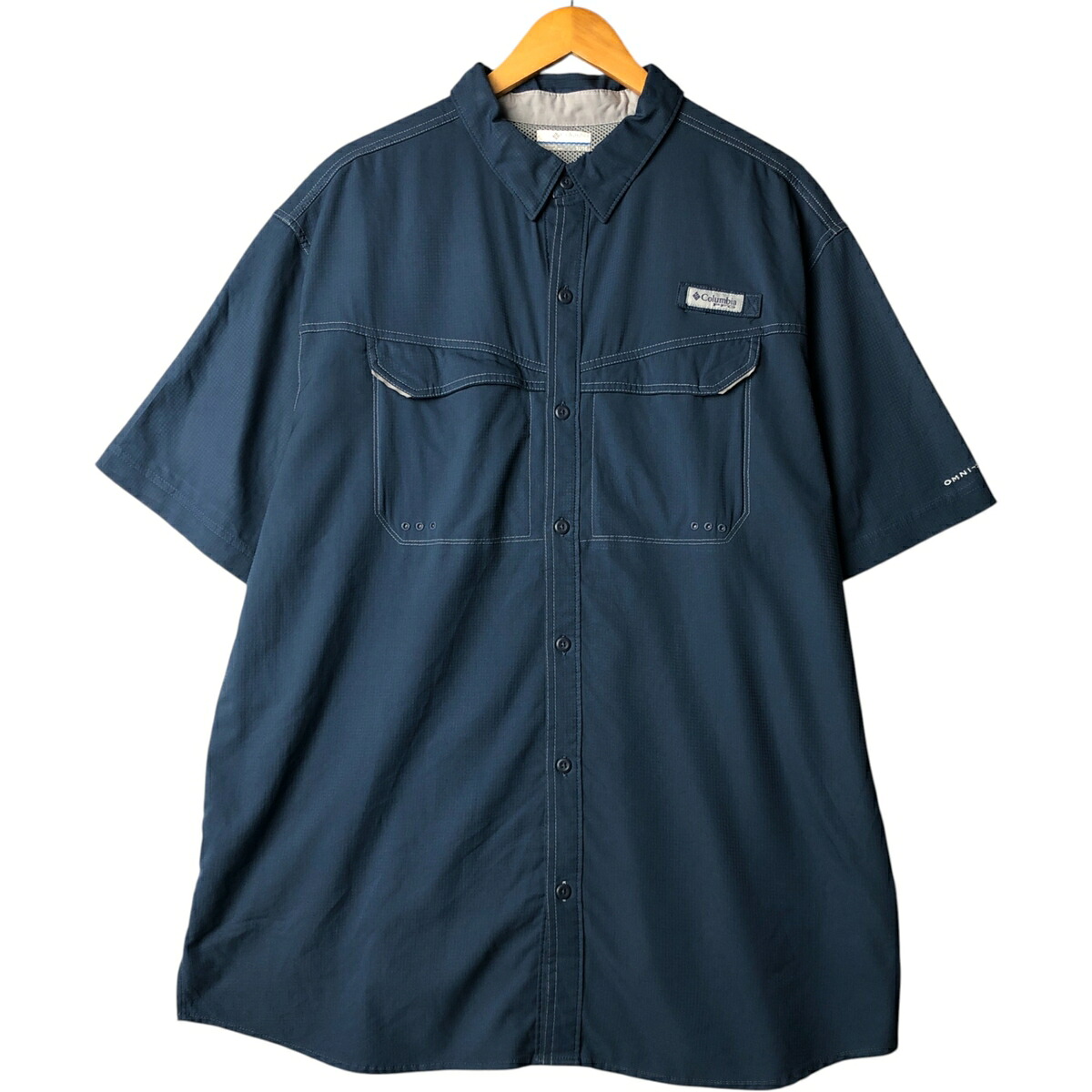古着 コロンビア Columbia PFG 半袖 OMNI-SHADE オム二シェイド ボタンダウン フィッシングシャツ メンズXL相当 /eaa573219 【中古】 【250811】