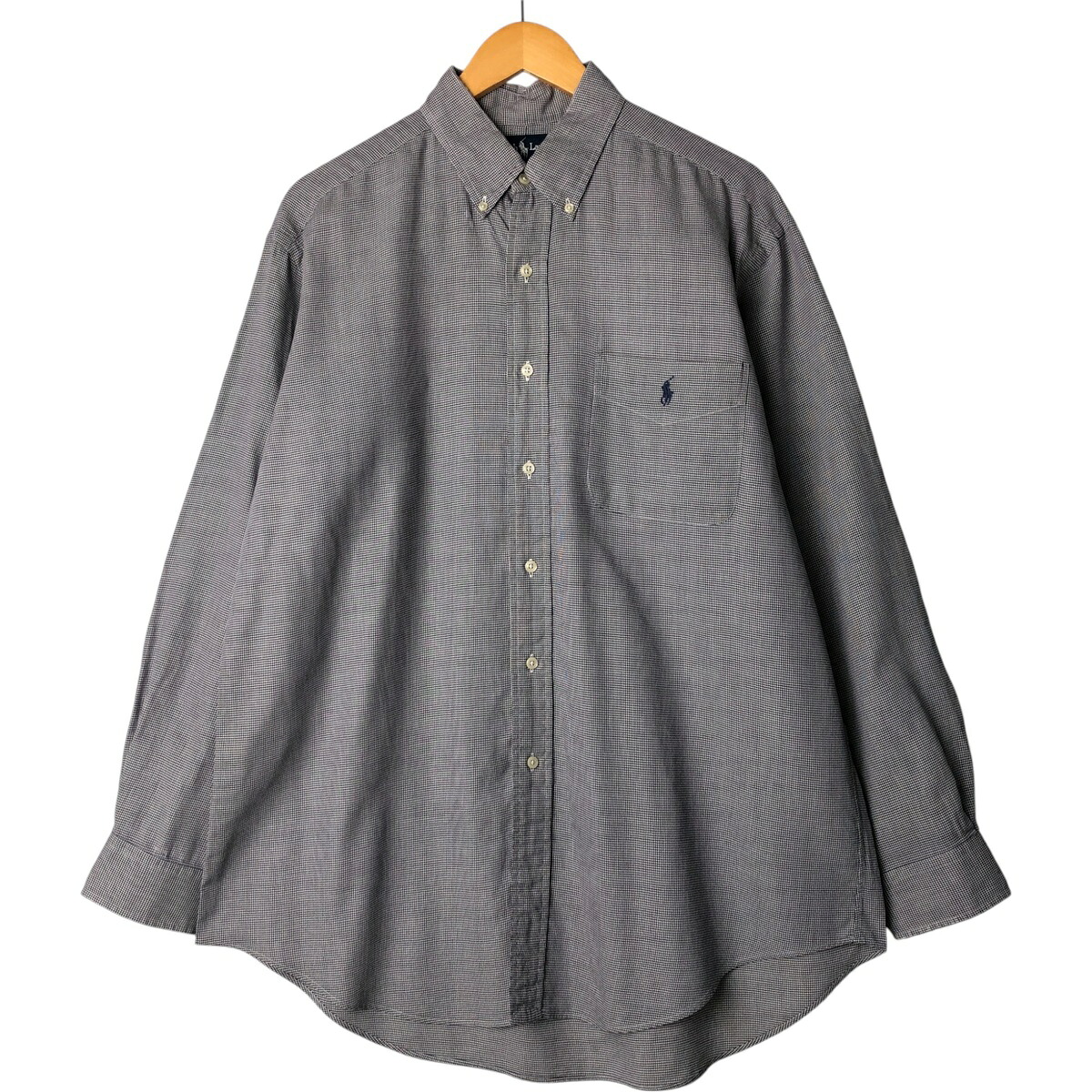 古着 ラルフローレン Ralph Lauren YARMOUTH 千鳥格子柄 長袖 ボタンダウンチェックシャツ メンズL相当 /eaa575222 【中古】 【250828】 【ss2601_10】