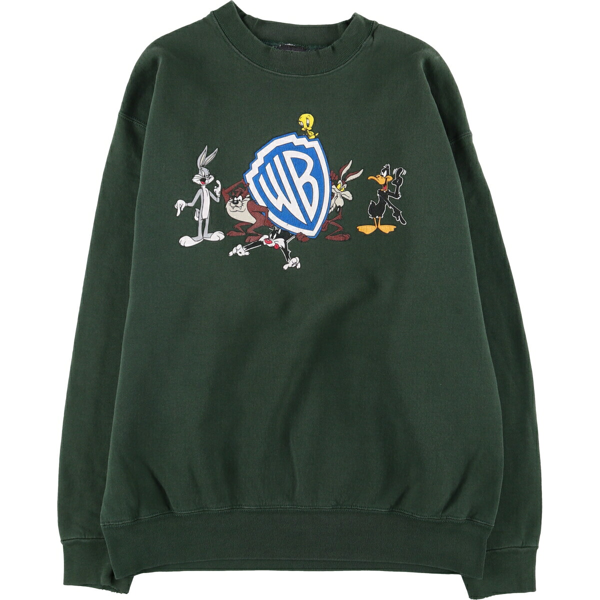 古着 90'S ワーナーブラザーズ WARNER BROS LOONEY TUNES ルーニーテューンズ キャラクタースウェットシャツ トレーナー USA製 メンズXL相当 ヴィンテージ /eaa576392 【中古】 【250823】｜古着屋JAM