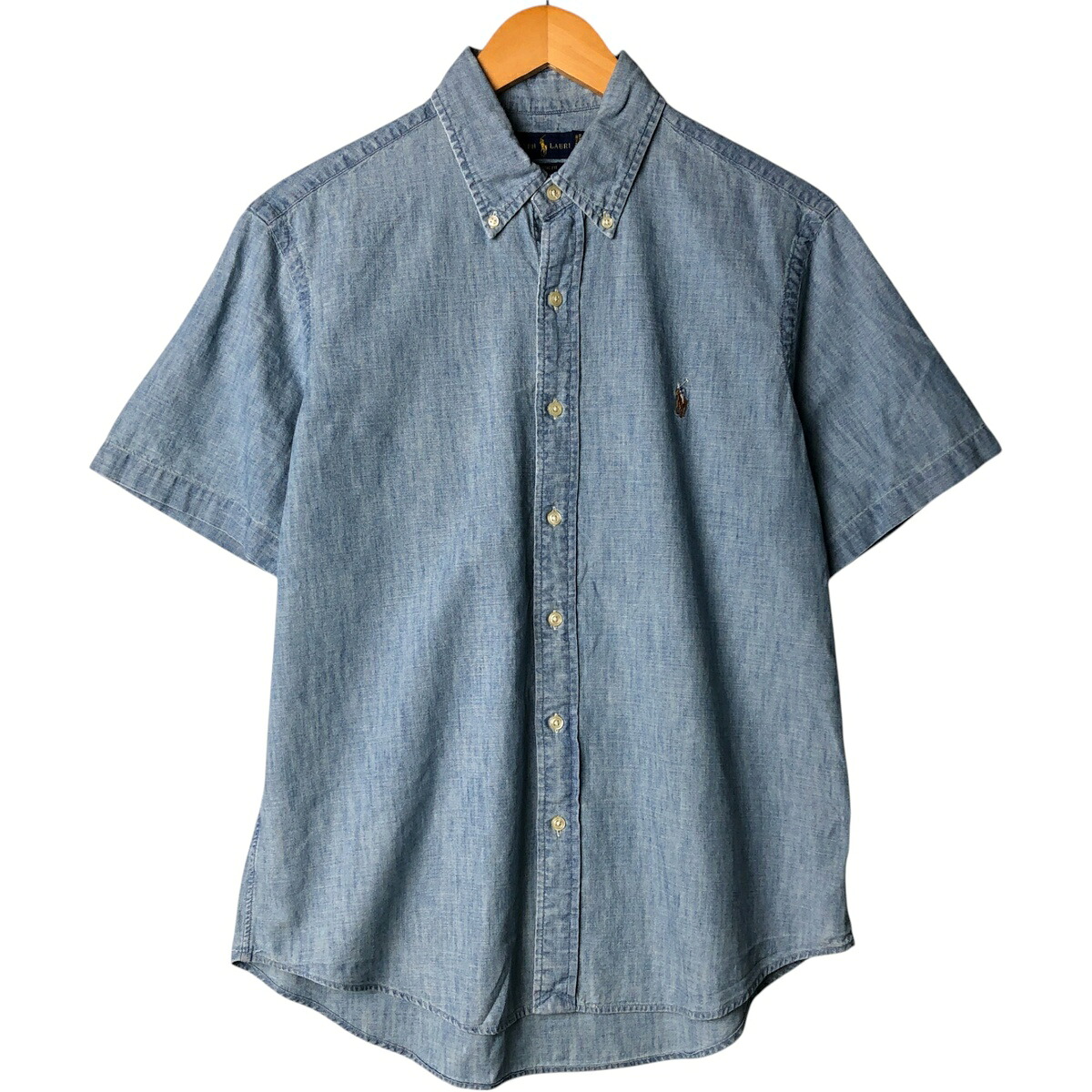 古着 ラルフローレン Ralph Lauren CLASSIC FIT ボタンダウン 半袖 シャンブレーシャツ メンズM相当 /eaa576794 【中古】 【250821】