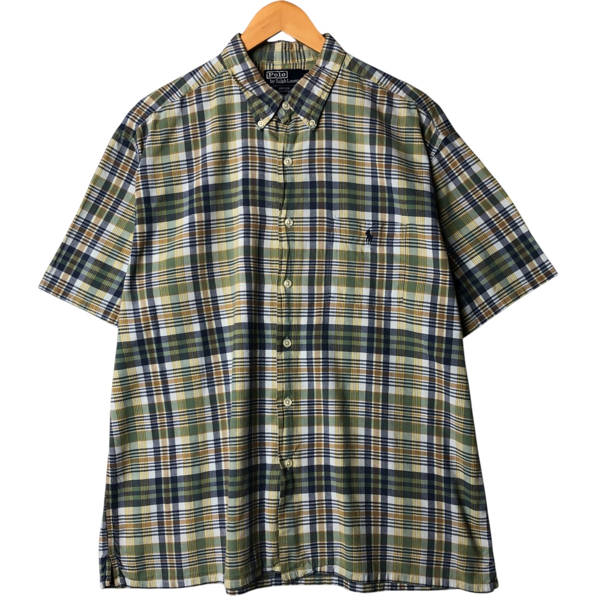 古着 ラルフローレン Ralph Lauren POLO by Ralph Lauren GREGGOR 半袖 ボタンダウン チェックシャツ メンズXL相当 /eaa576924 【中古】 【250816】