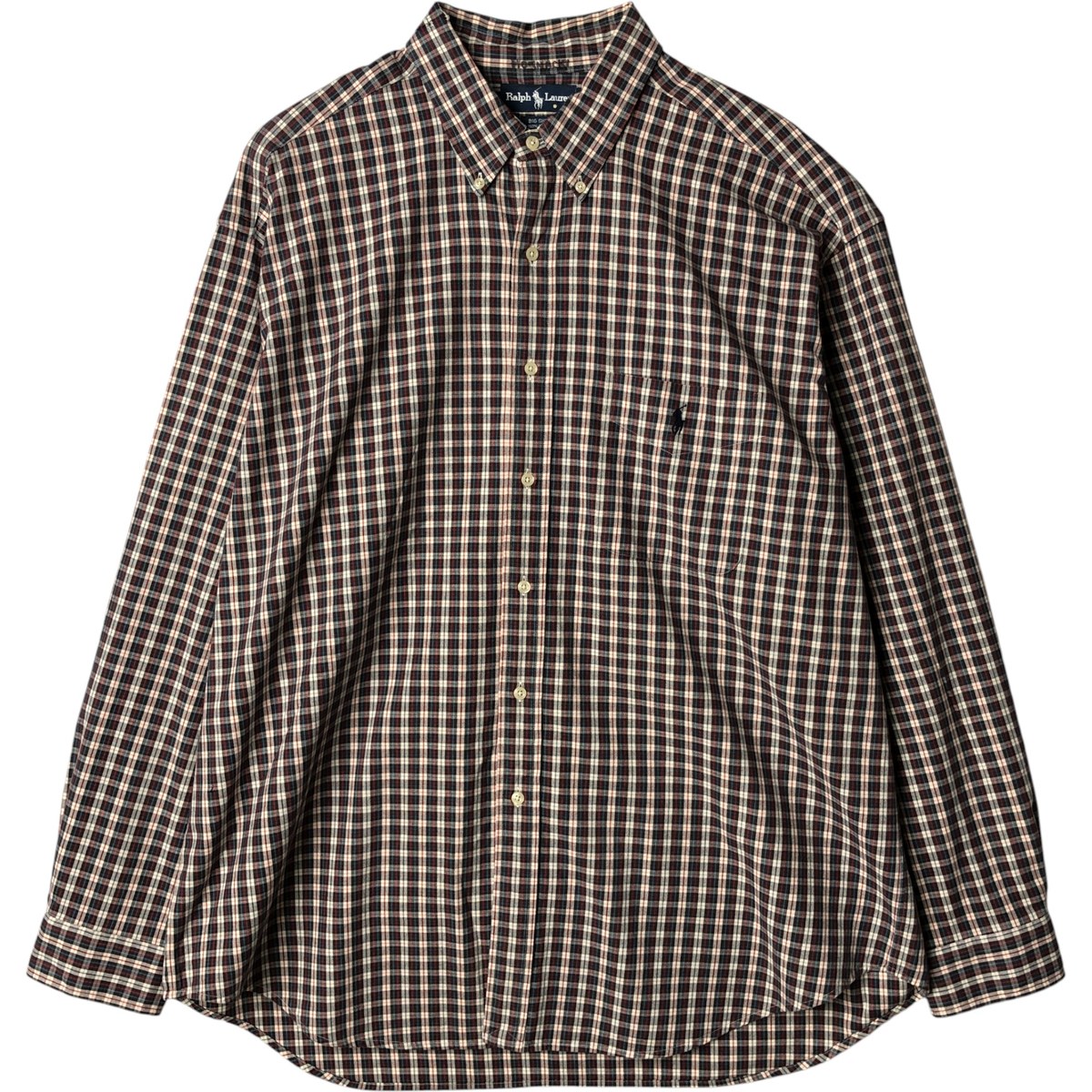 古着 ラルフローレン Ralph Lauren BIG SHIRT 長袖 ボタンダウンチェックシャツ メンズXL相当 /eaa578251 【中古】 【250914】 【NH-2508】 【ss2601_10】