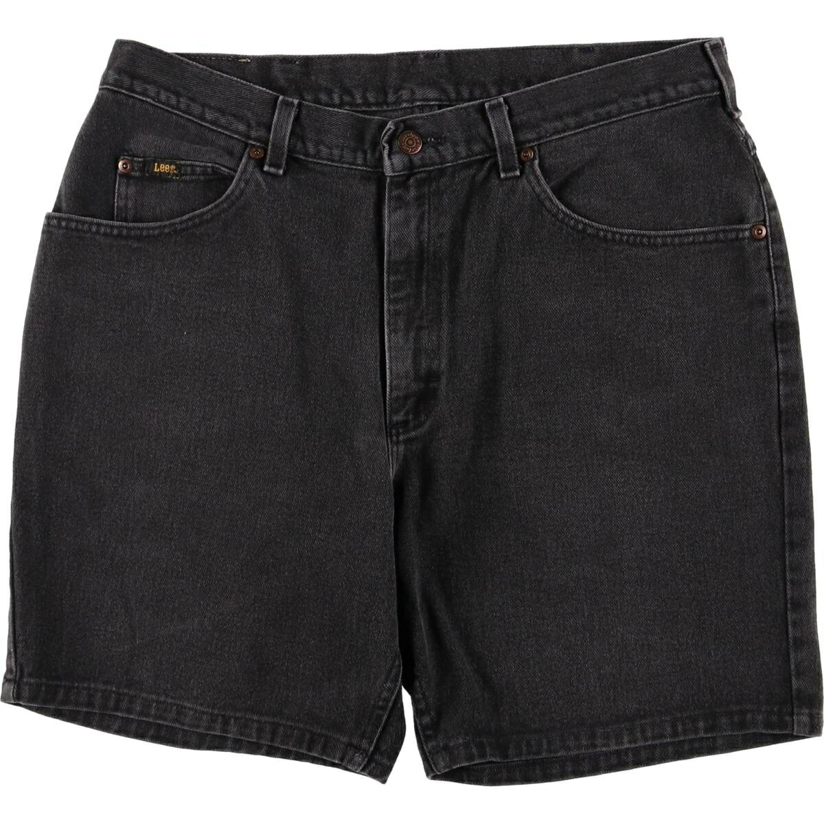 古着 リー Lee ブラックデニムショーツ ショートパンツ メンズw35相当 /eaa578301 【中古】 【250906】
