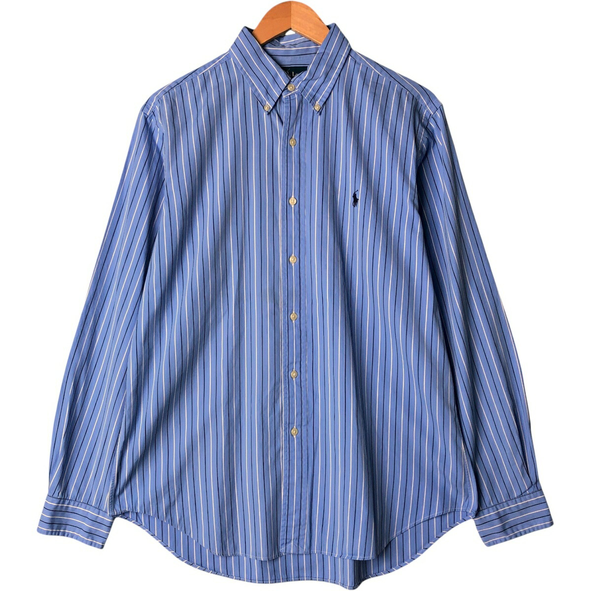古着 ラルフローレン Ralph Lauren CLASSIC FIT 長袖 ボタンダウンストライプシャツ メンズL相当 /eaa578536 【中古】 【250906】 【ss2601_10】