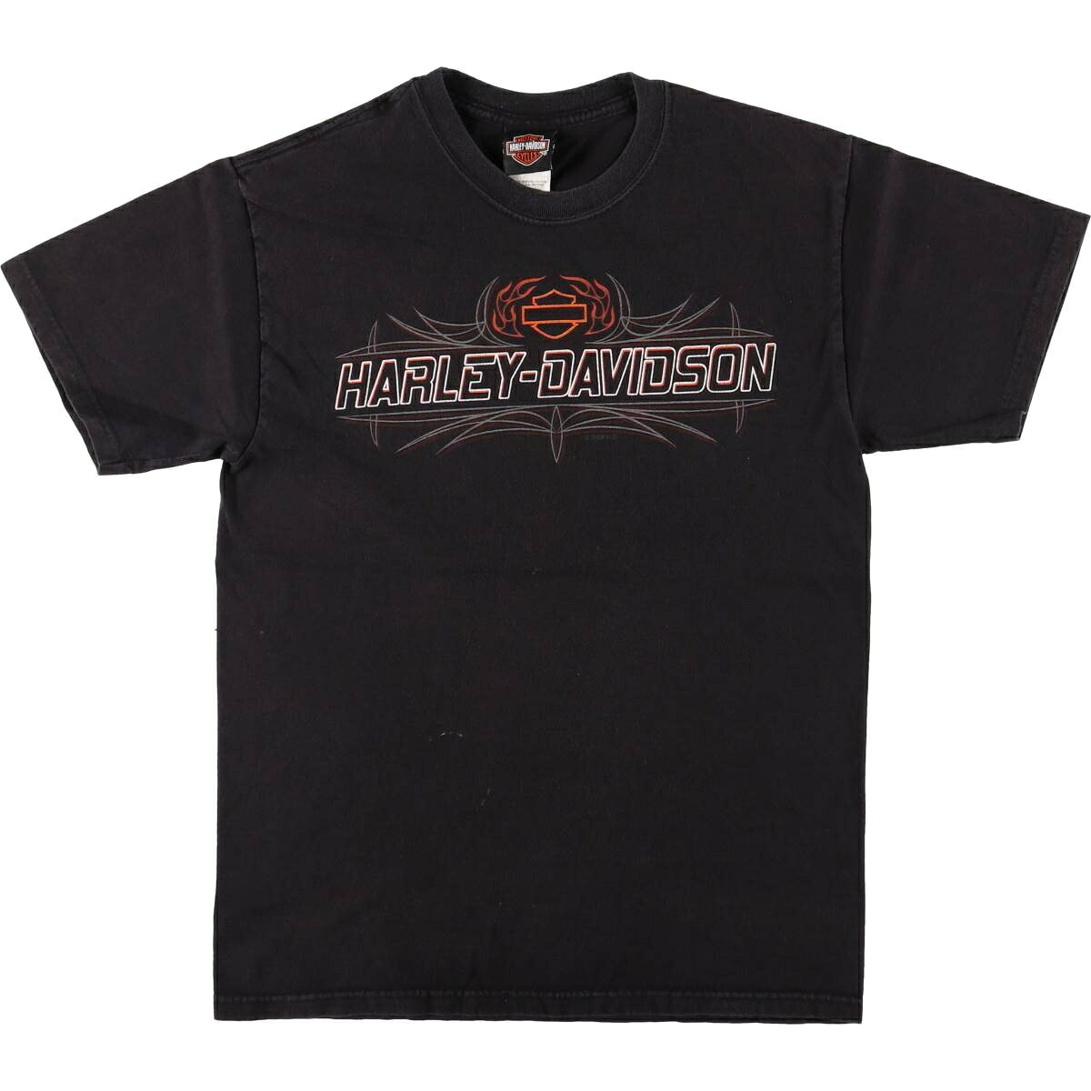 古着 00'S ハーレーダビッドソン Harley-Davidson ファイヤーパターン モーターサイクル バイクTシャツ USA製 メンズM相当 /eaa578733 【中古】 【250830】