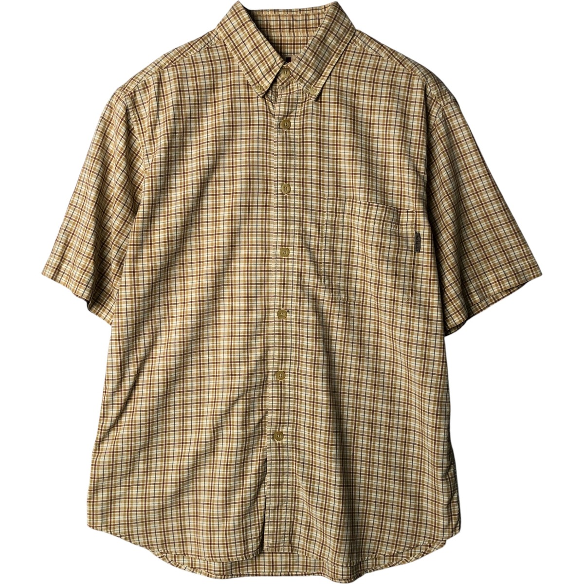 古着 ウールリッチ WOOLRICH 半袖 ボタンダウン チェックシャツ メンズM相当 /eaa579425 【中古】 【250907】 【NH-2508】