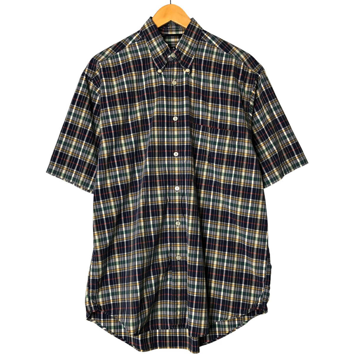 古着 90'S ノーティカ NAUTICA 半袖 ボタンダウン チェックシャツ メンズM相当 ヴィンテージ /eaa579437 【中古】 【250907】