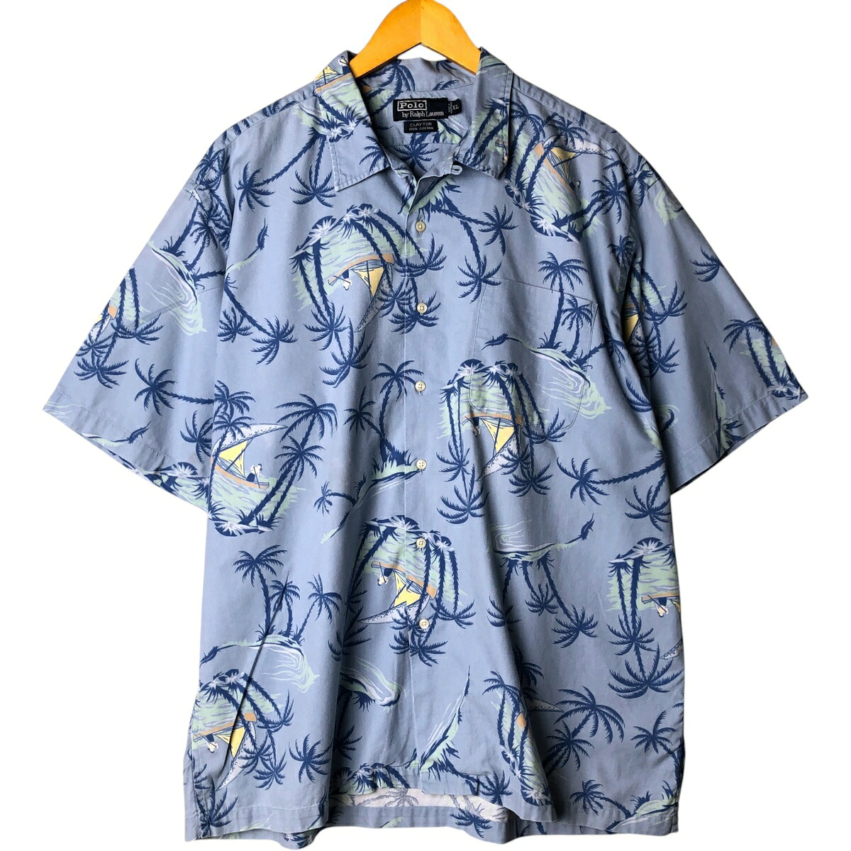 古着 ラルフローレン Ralph Lauren POLO by Ralph Lauren CLAYTON 総柄 オープンカラー ハワイアンアロハシャツ ボックスシャツ メンズXL相当 /eaa579462 【中古】 【251004】