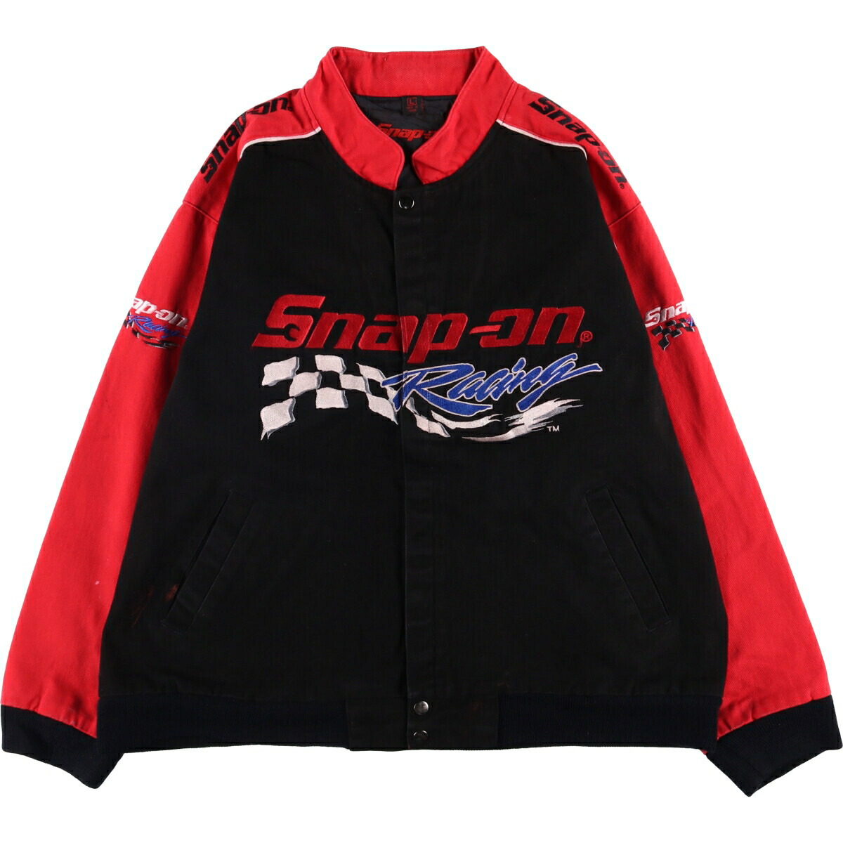 USA製 80s Snap-on スナップオン レーシングジャケット XXL デッドストック☆80s USA製 Horizon Snap-onスナップオン パッチ