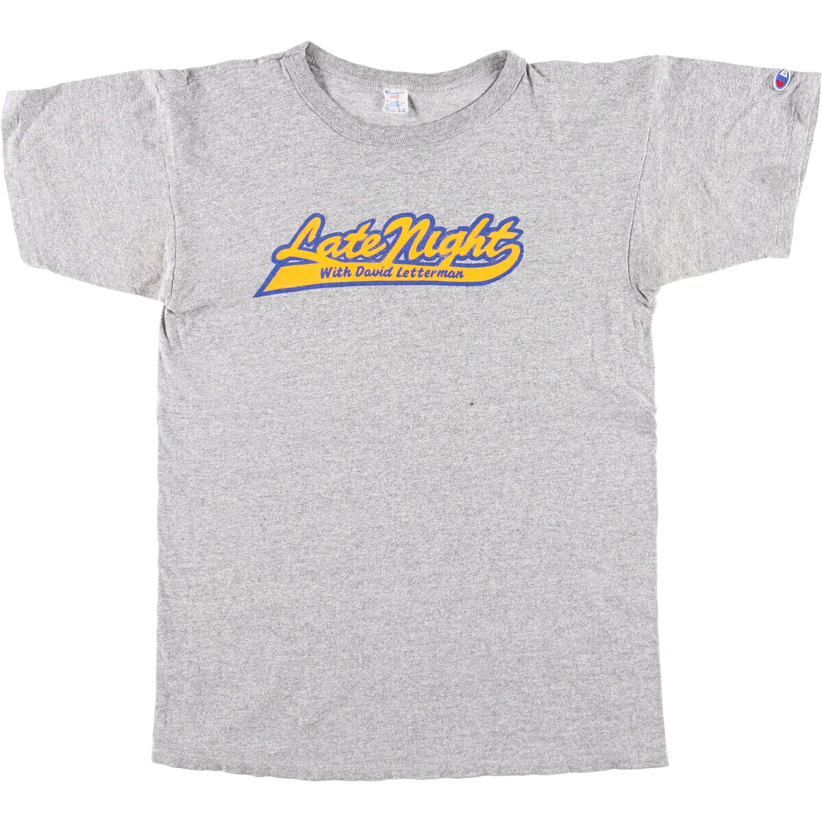 古着 80'S チャンピオン Champion トリコタグ 88/12 ハチハチワンツーボディー 杢グレー 霜降り スポーツTシャツ USA製 メンズL相当 /eaa579961 【中古】 【250905】 【SS2603_10】