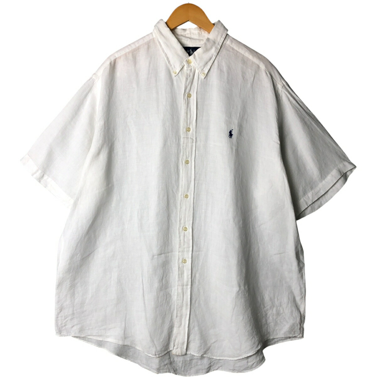 古着 ラルフローレン Ralph Lauren CLASSIC FIT 半袖 リネン ボタンダウンシャツ メンズXXL相当 /eaa580433 【中古】 【250822】