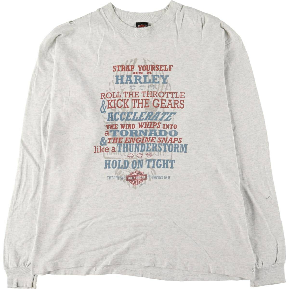 古着 90'S ハーレーダビッドソン Harley-Davidson ロングTシャツ ロンT USA製 メンズXL相当 ヴィンテージ /eaa580604 【中古】 【250904】 【SS2603_10】