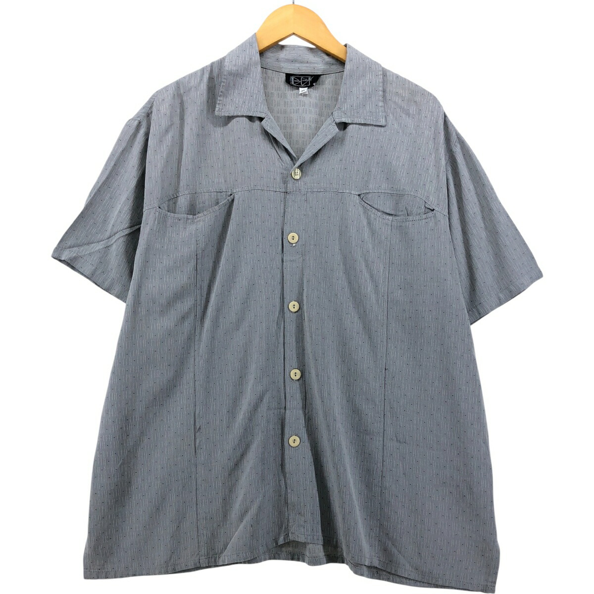 古着 BBK 総柄 半袖 オープンカラー ポリシャツ ボックスシャツ USA製 メンズXL相当 /eaa580760 【中古】 【250826】
