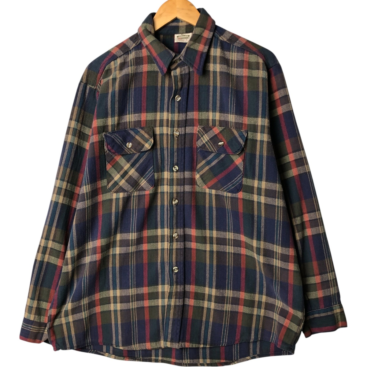 古着 90'S ファイブブラザー Five Brother ヘリンボーン 長袖 フランネルチェックシャツ メンズXL相当 ヴィンテージ /eaa581726 【中古】 【250920】 【SS2603_10】