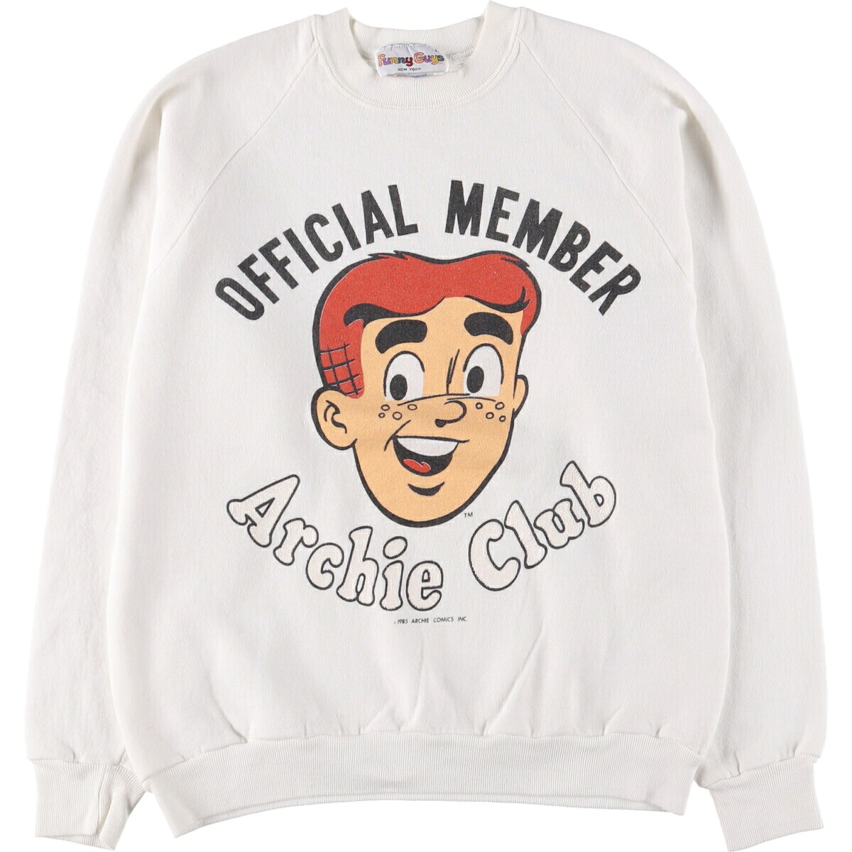 古着 80'S Funny Guys Archie Comics Archie Andrews キャラクタースウェットシャツ トレーナー USA製 メンズL相当 ヴィンテージ /eaa582357 【中古】 【250925】 【SS2603_10】