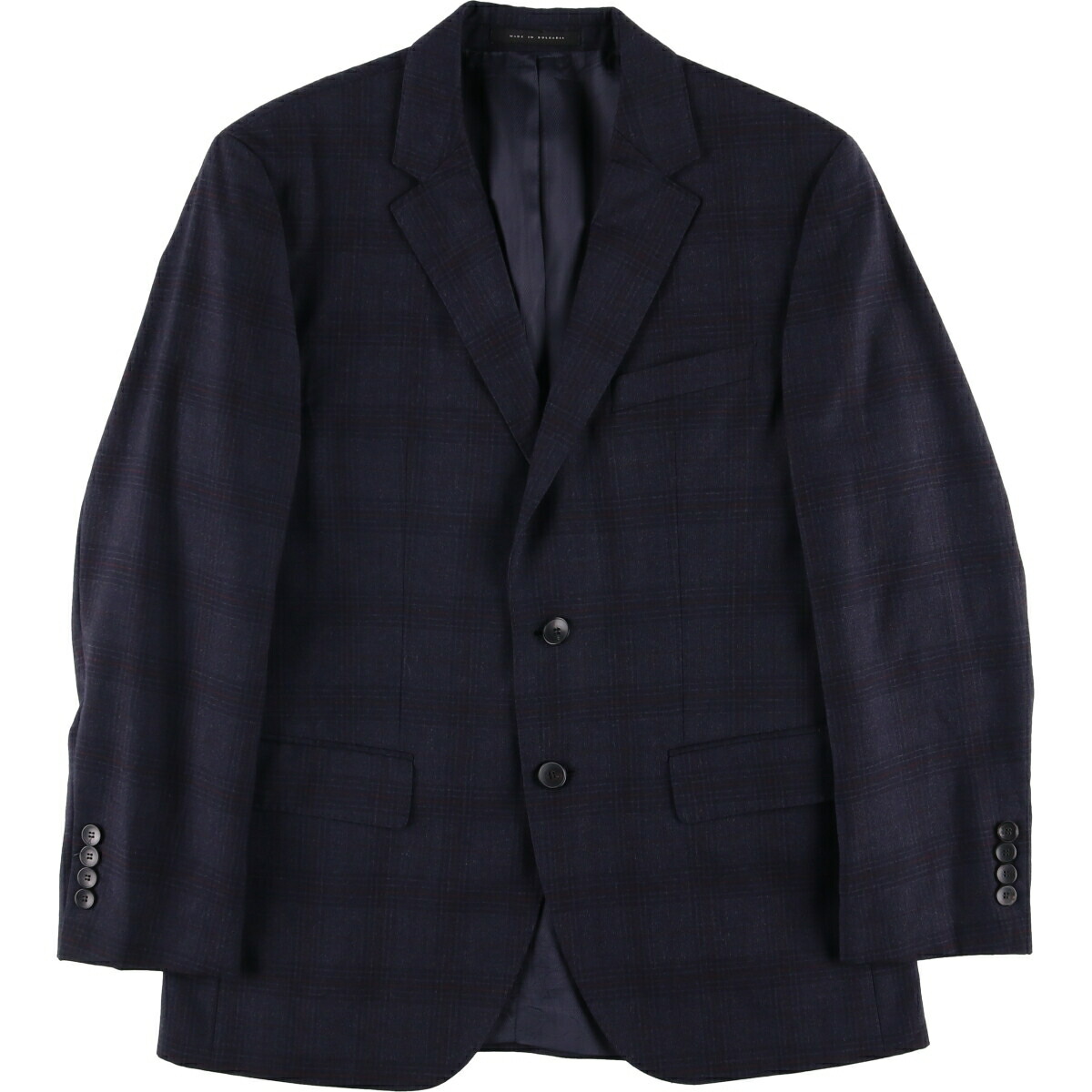 古着 ヒューゴボス HUGO BOSS チェック柄 ウールテーラードジャケット メンズS相当 /eaa582879 【中古】 【250919】 【SS2603_10】